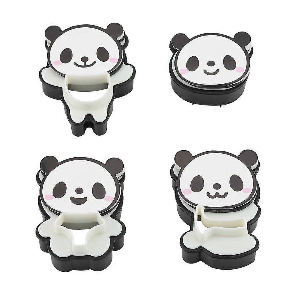 Set of 4 Creative DIY Plastic Panda Shaped Cookie and Cake Baking Molds