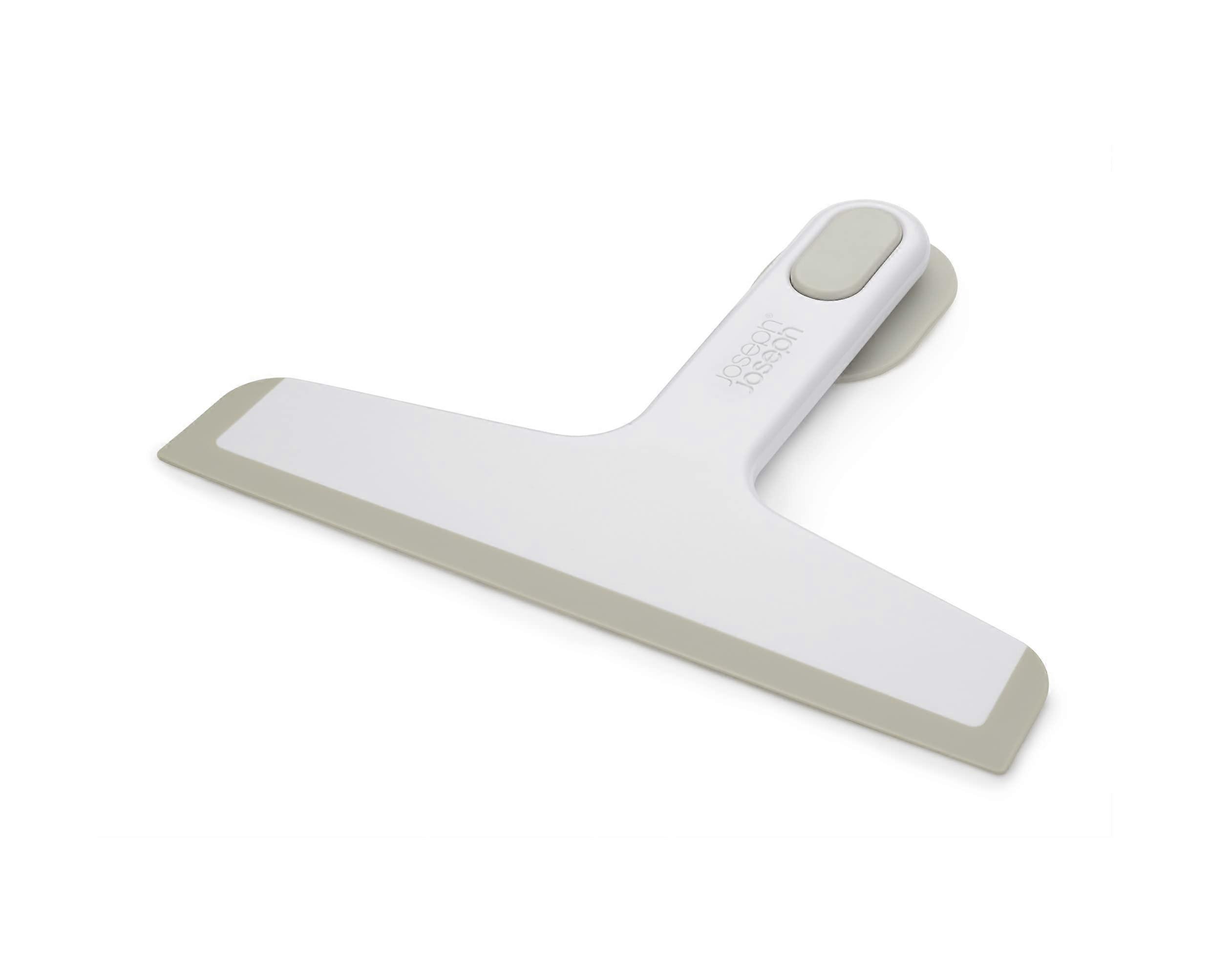 Duo Slimline Shower Squeegee with Suctioncup Holder, Shower Window Cleaner, White