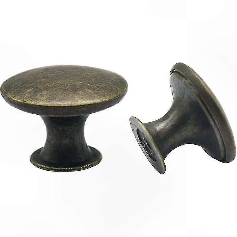 Vintage Brass Cabinet Knobs, 10-Pack Drawer Handles, 30mm Kitchen Cupboard Knobs Set
