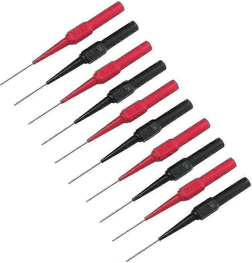TP161RDX5 Insulation Piercing Needle, Non-Destructive 4mm Banana Socket Test Probes for Car Tester  Red/Black