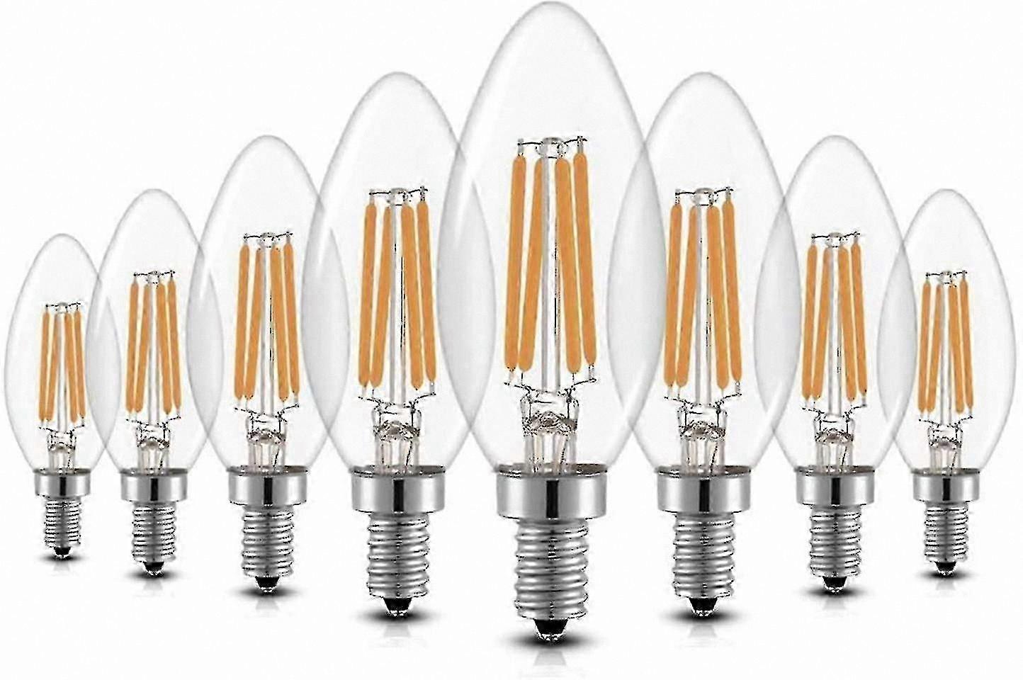 8-Pack E14 LED Bulbs, 4W Energy Efficient Non-Dimmable Lighting Solution