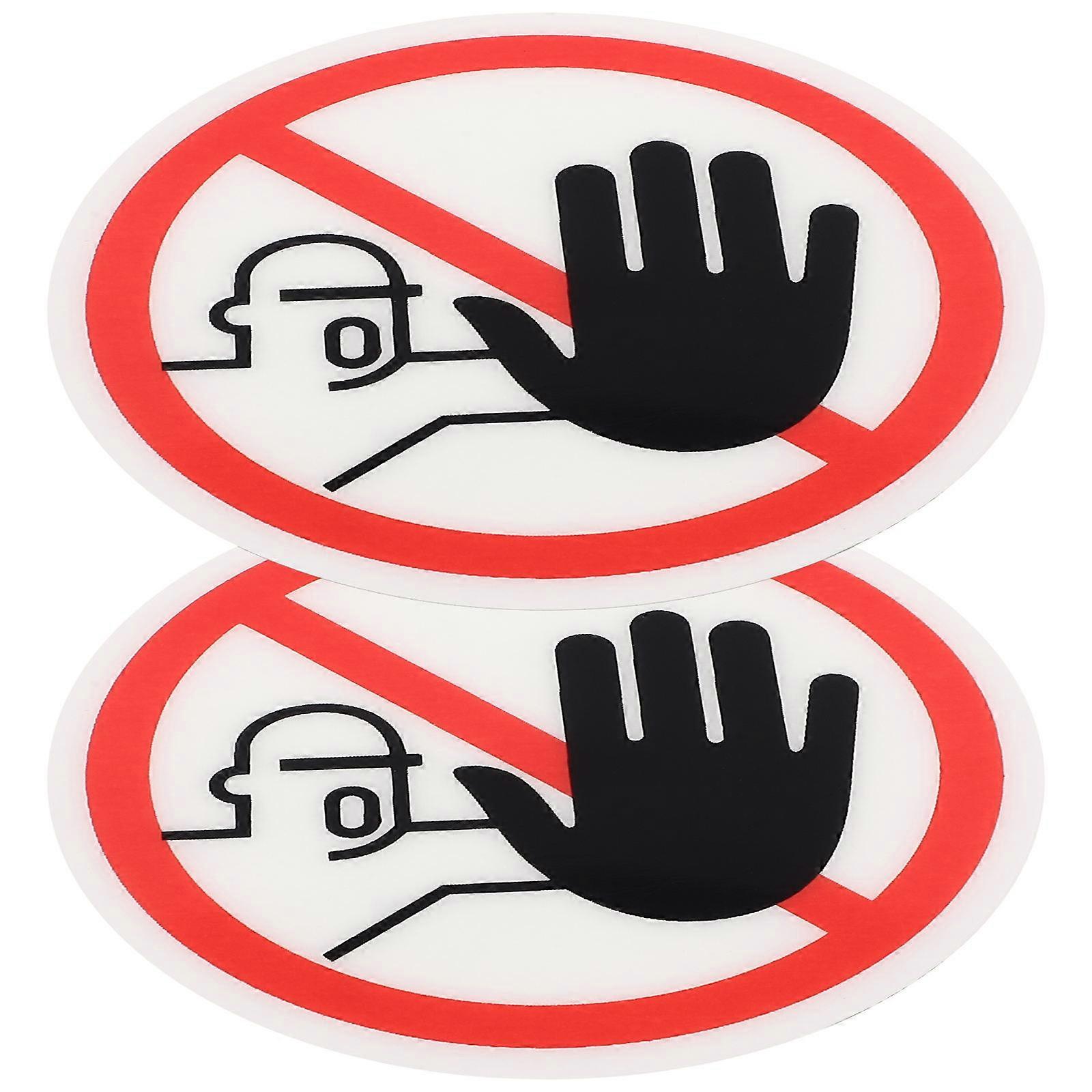 2pcs Do Not Touch Safety Sticker Adhesive Warning Label for Warehouse Equipment Caution Decal Strong Adhesive for Safety Communication