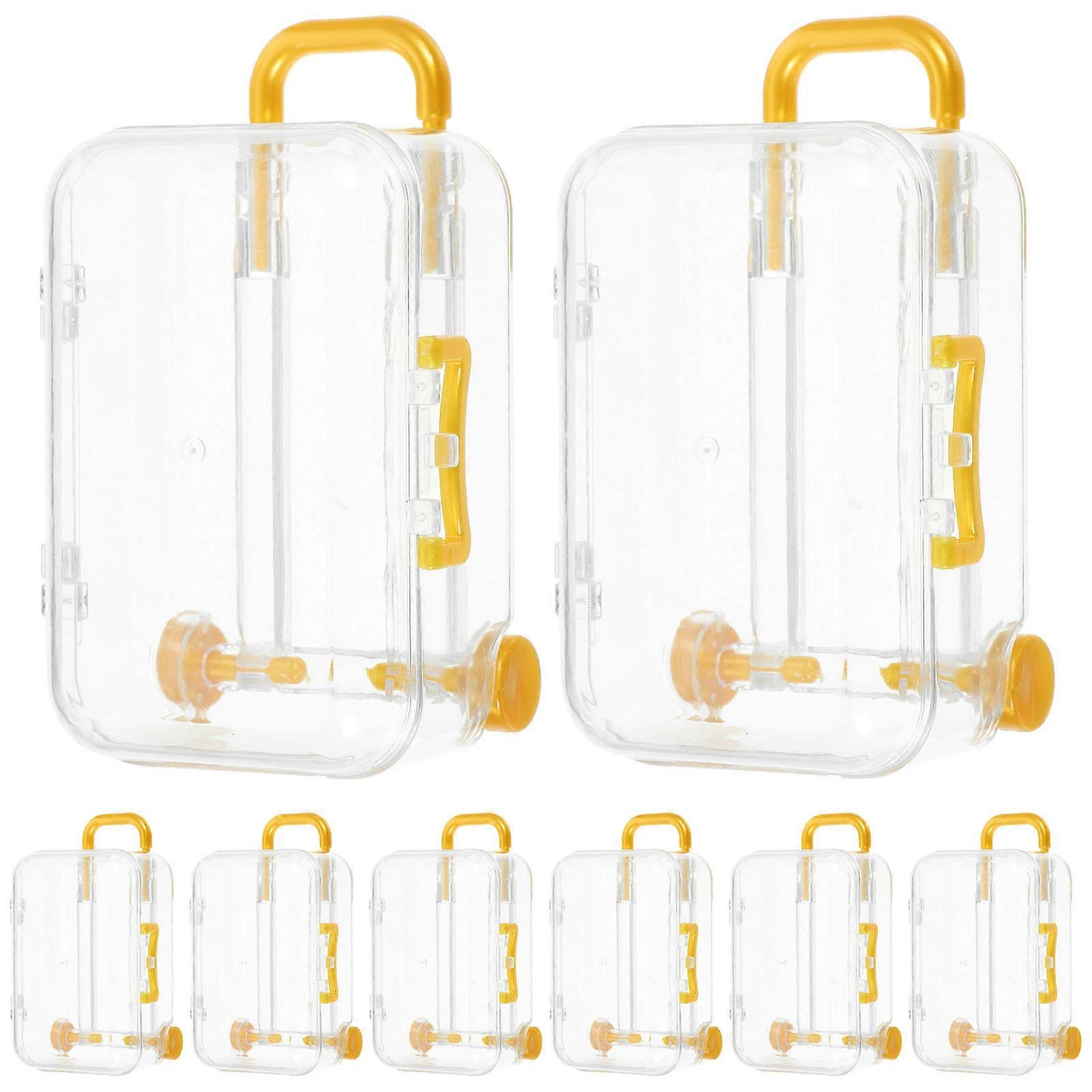 Transparent Material Mini Suitcase Shaped Candy Boxes for Party Favors and Decorations 12 Pieces
