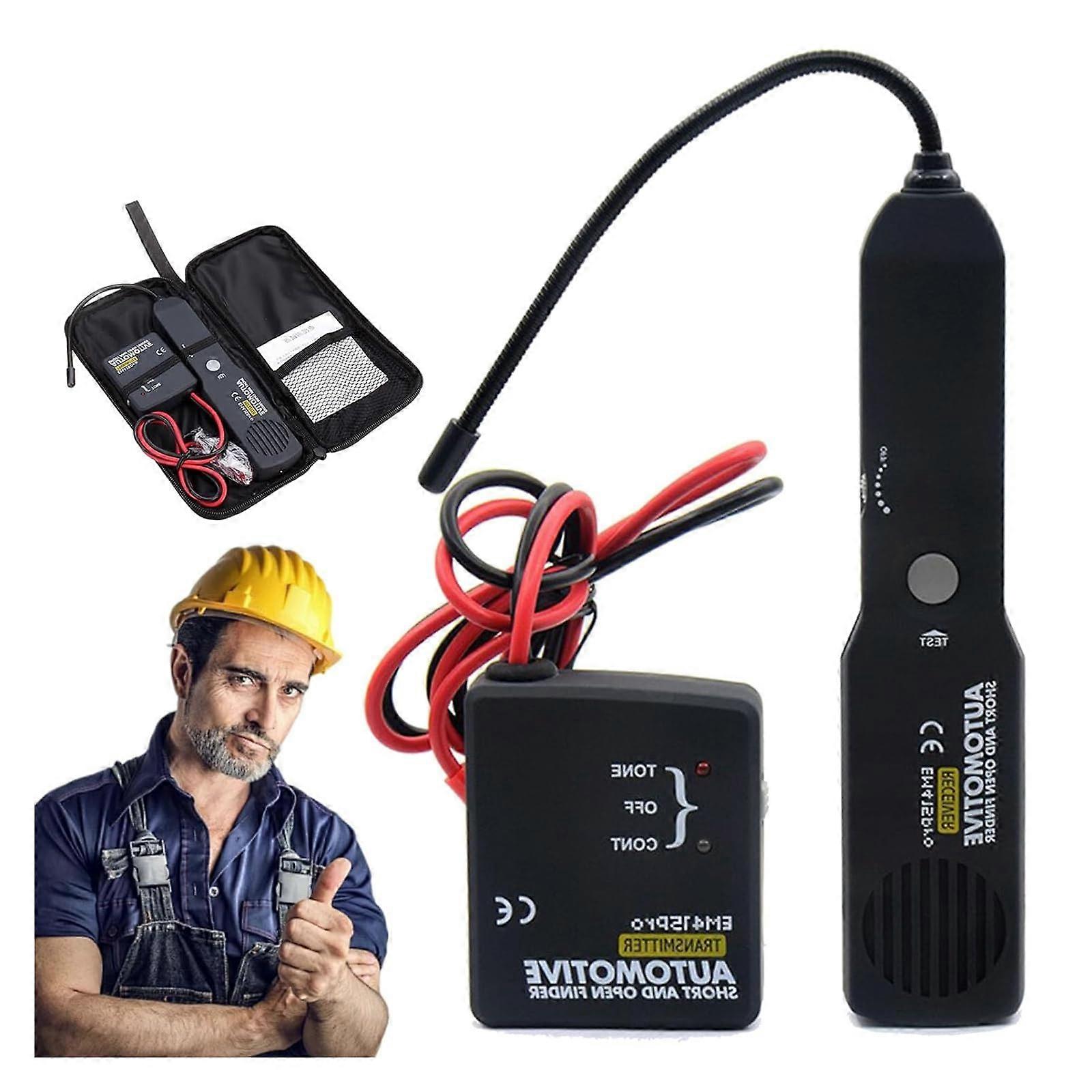 Cable Tracker EM415PRO Automotive Electrical Open & Short Finder Circuit Tester, Digital 12V Car Wire Tracer, Universal BLACK 1SET