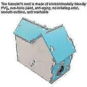 Double-Decker Pet Habitat Villa with Breathable Design - Easy Assembly for Nesting and Chewing Needs