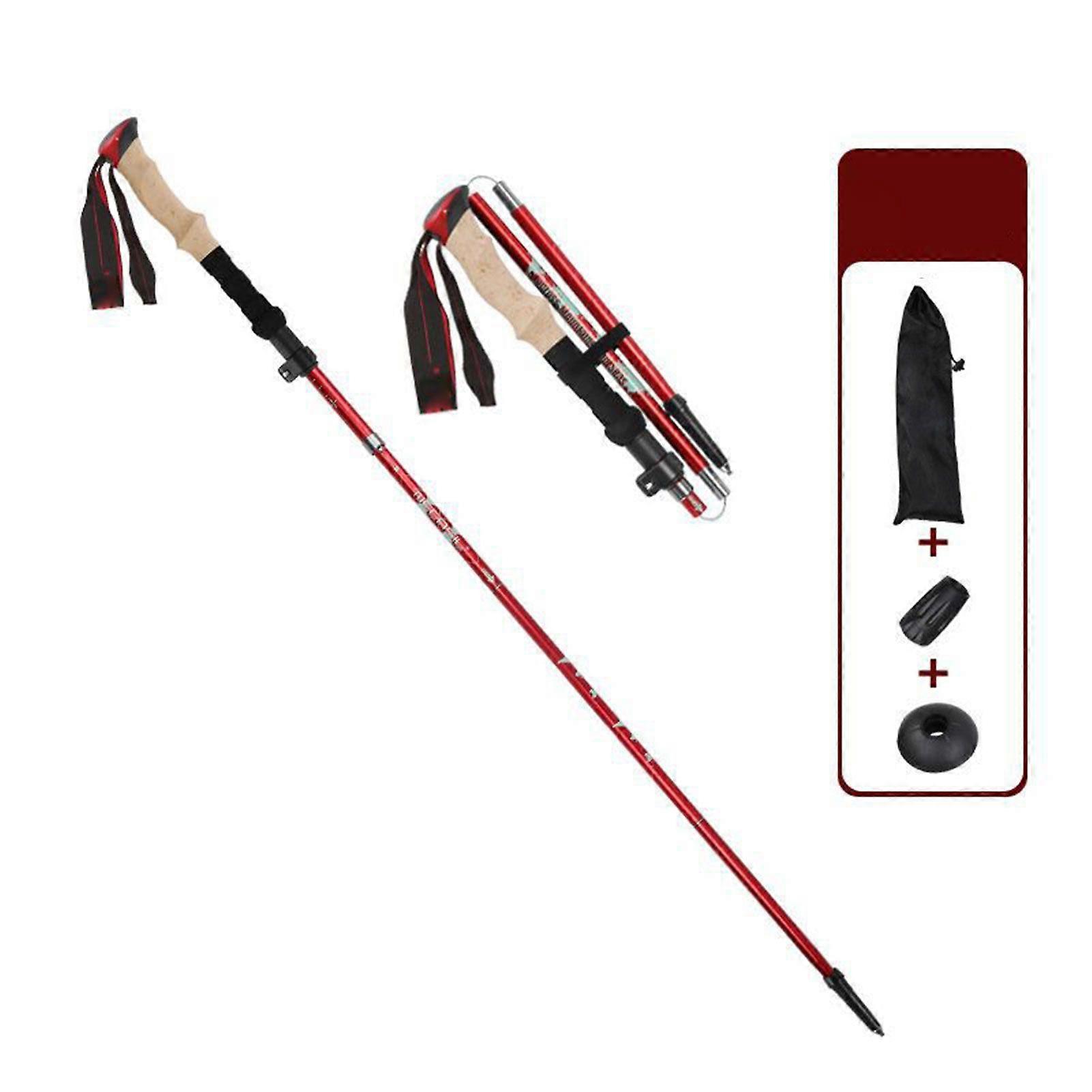 Ultralätt hopfällbara vandringsstavar för vandring kvinnor män lätt hopfällbar käpp för utomhusaktiviteter