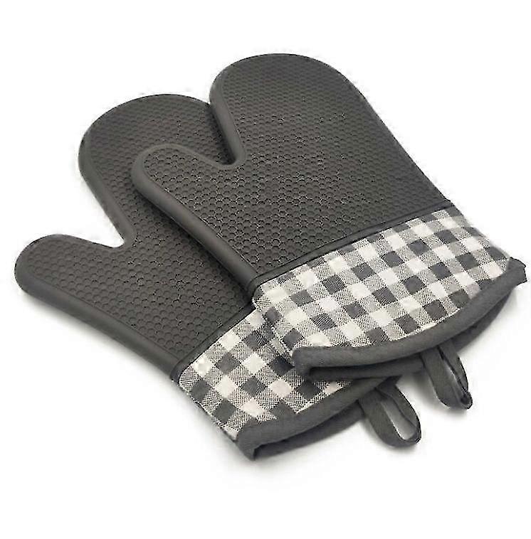 Silicone Non Slip Oven Mitts Set,for Cooking, Baking, Set of 2