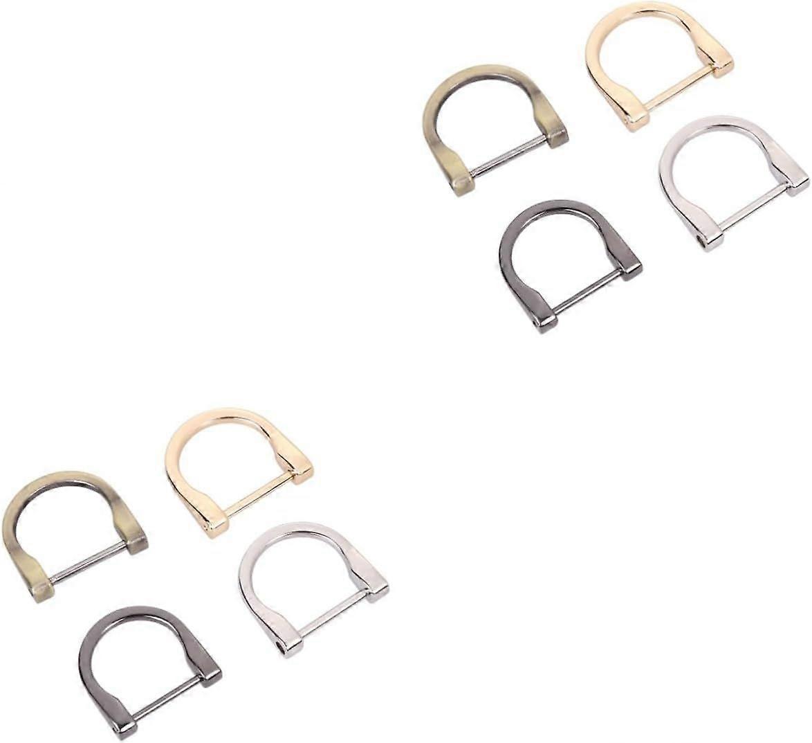 Screw D Buckles Detachable Parts for Bags and Suitcases Mixed Color Durable