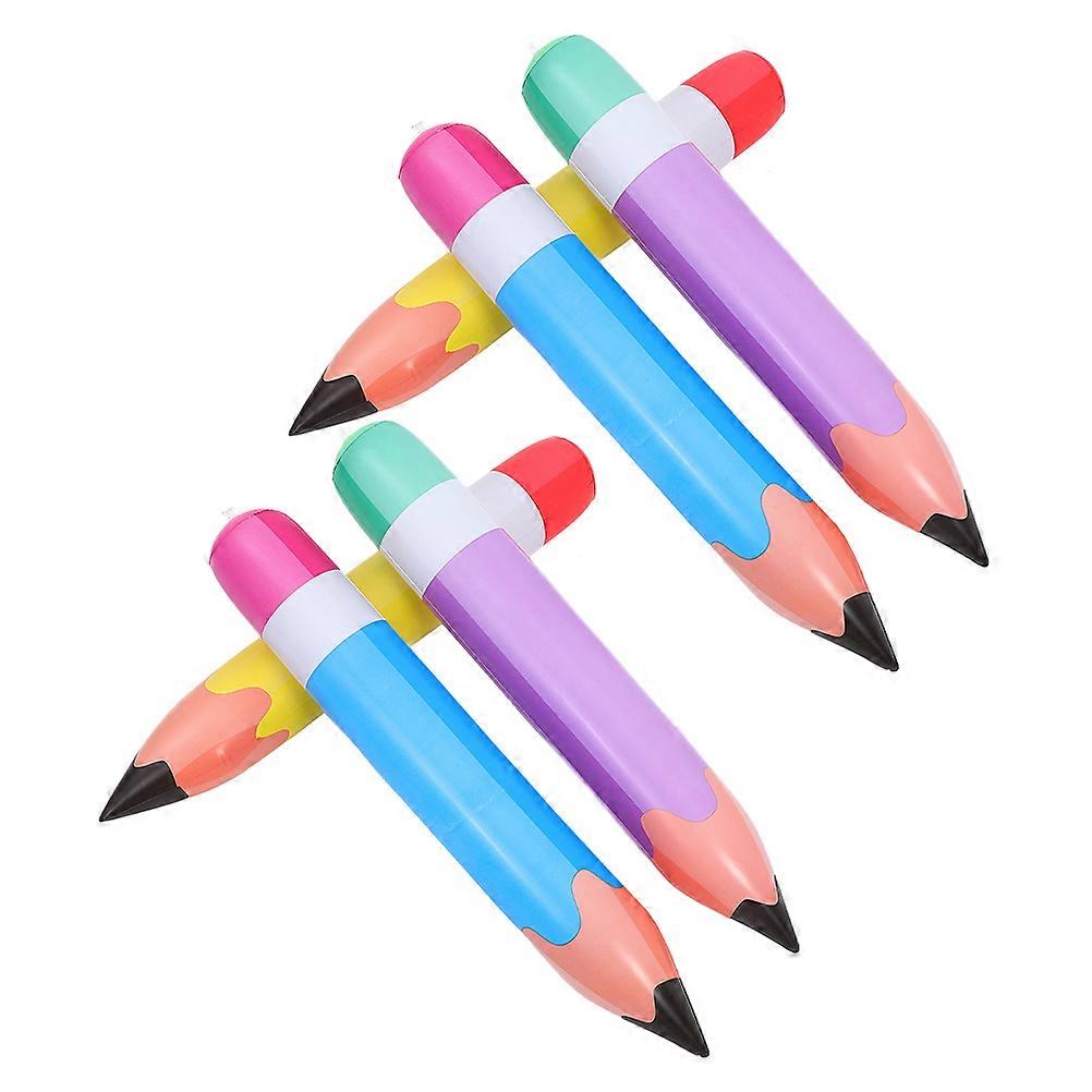 6pcs Durable PVC Blow Up Decorations for Classroom, Birthday, Graduation Parties – Easy Inflate & Deflate Pencil Party Supplies