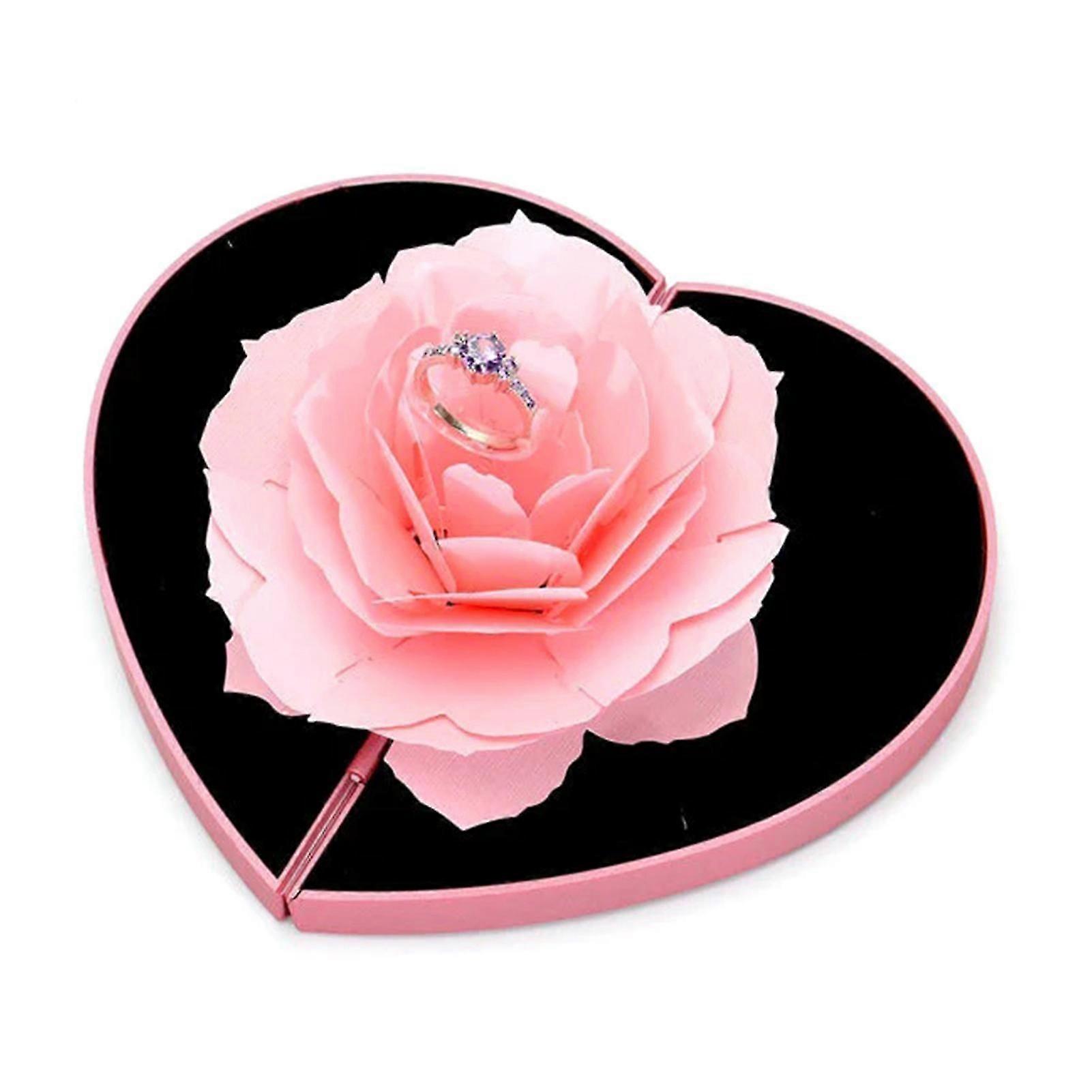 3D الحب مربع على شكل قلب روز زهرة هدية مربع ارتداء مقاومة هدية التعبئة والتغليف مربع هدية عيد الحب