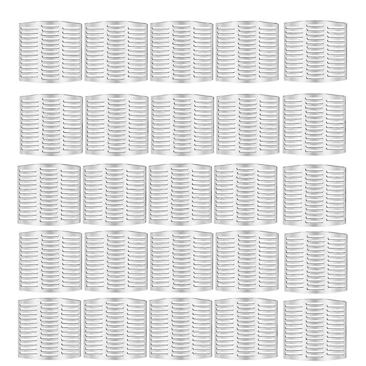 20 stk 2,75 tommer x 2,8 tommer rustfrit stål grædehulsdæksler