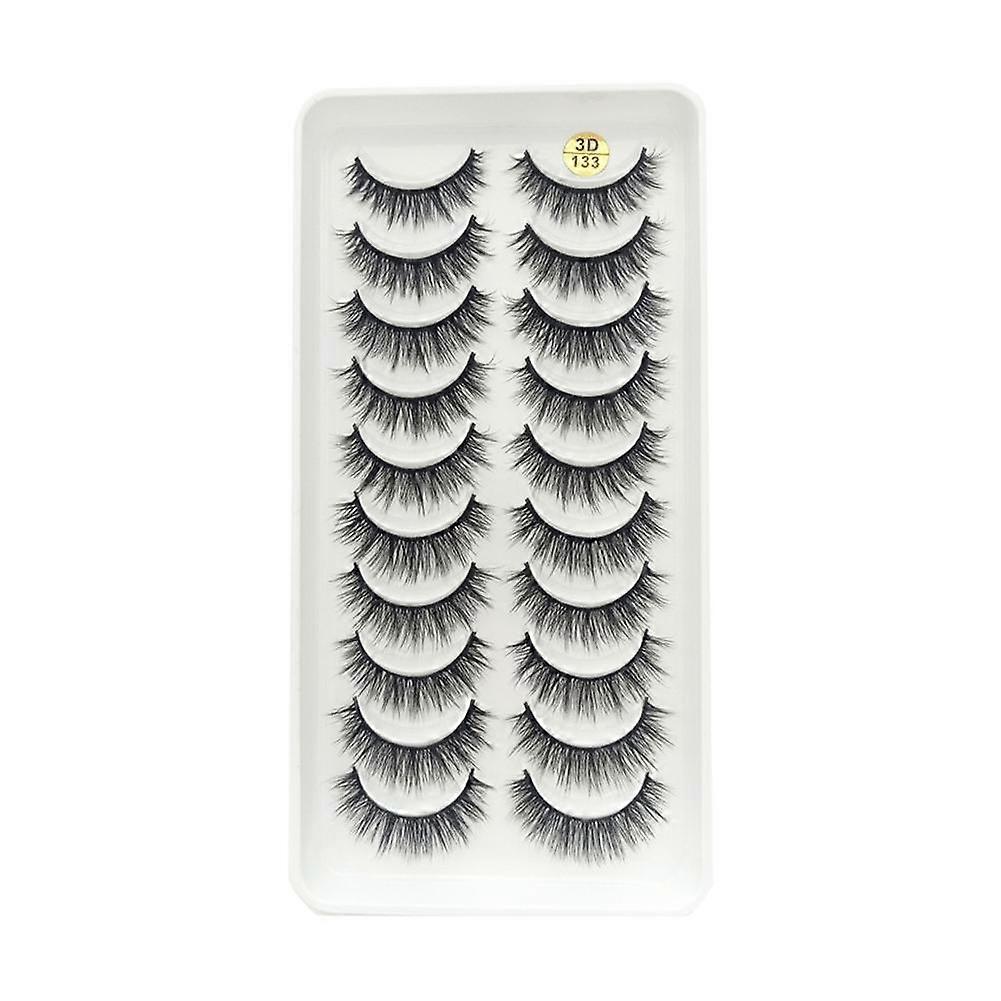 False Eyelashes for Natural Look, Easy Application & Reusable Design - 10 Pairs