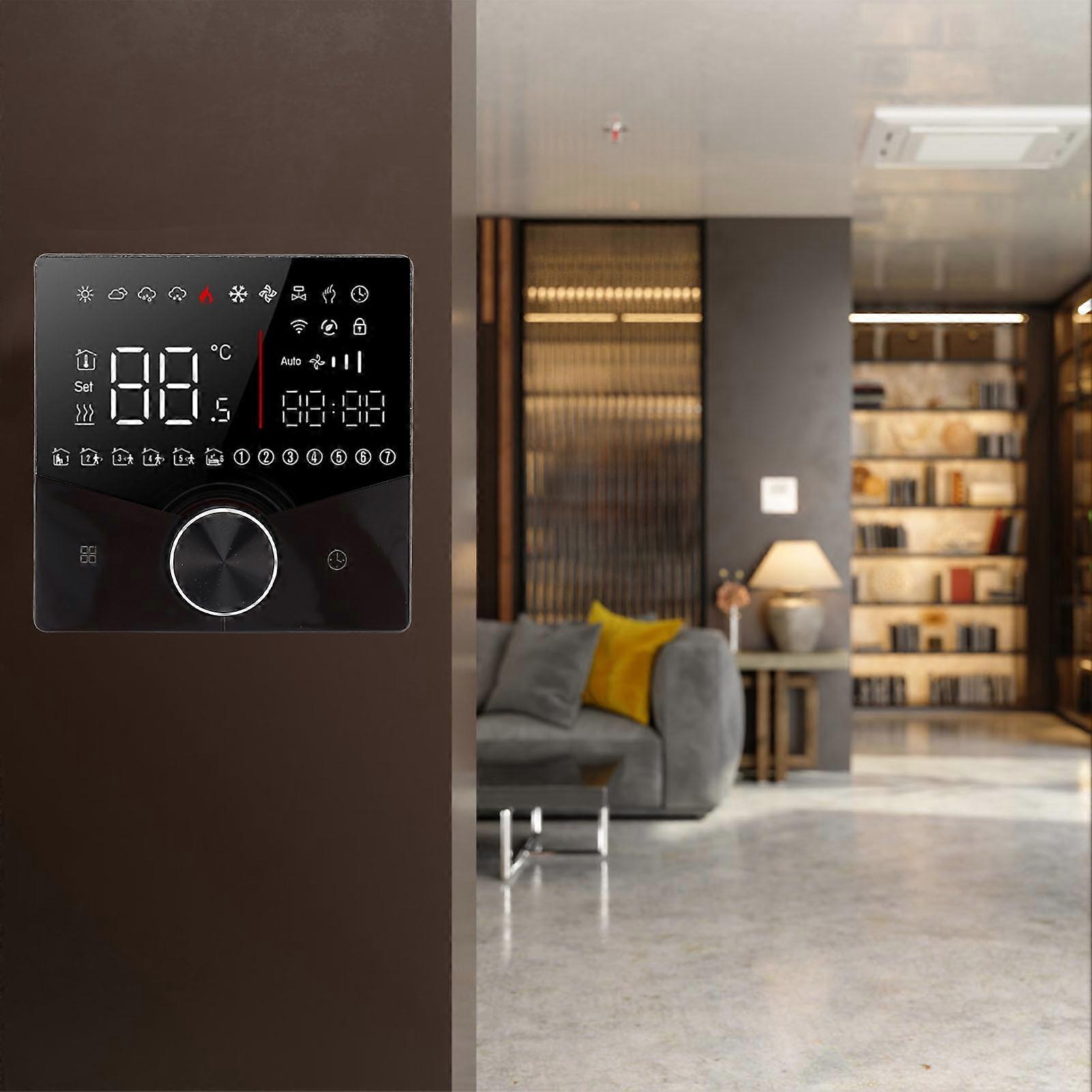 Smart Thermostat Knob LCD Color Display 88x12.4mm Black