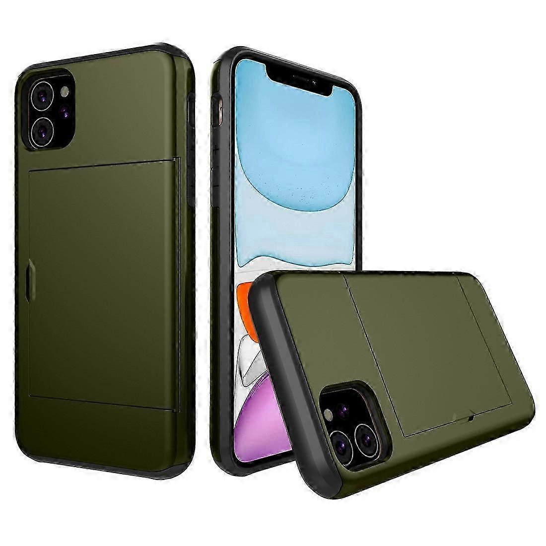 For iPhone 11 Shockproof Rugged Armor Protective Case with Card Slot