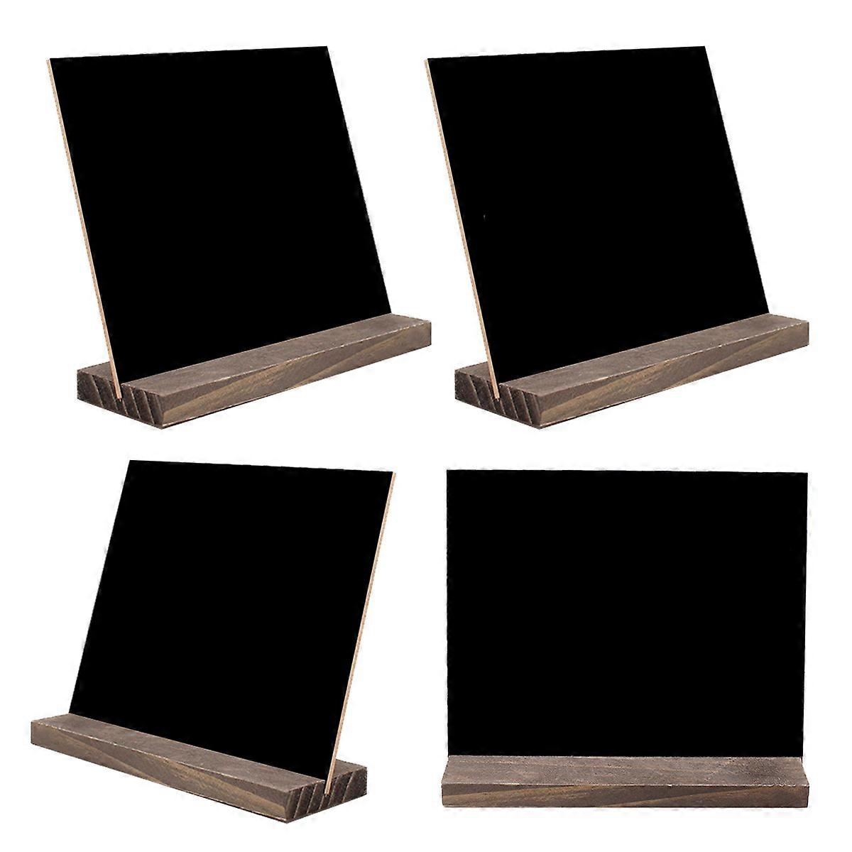 Wall Writing Board Creative Double Sided Board For Home Decor 4Pcs Wooden Material Message Board