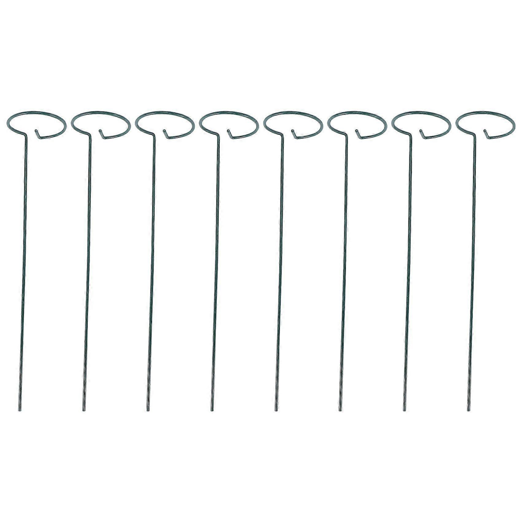 8PCS Beautiful Support Stand Flowers Support Ring Metal Support Stakes Bonsai Support Backyard Gard
