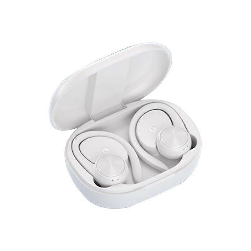 Wireless Earhook Bluetooth Headset with Built-in Microphone for iPhone, Android(White)