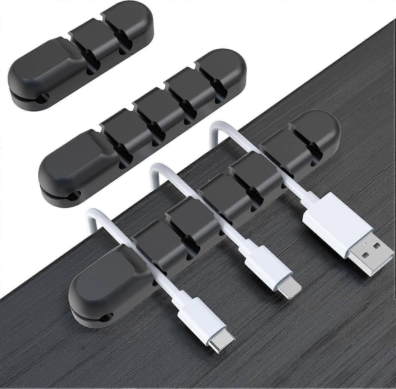 Cable Clips Desk Organizer - 3 Pack - Cord Organizer, Silicone Adhesive Cable