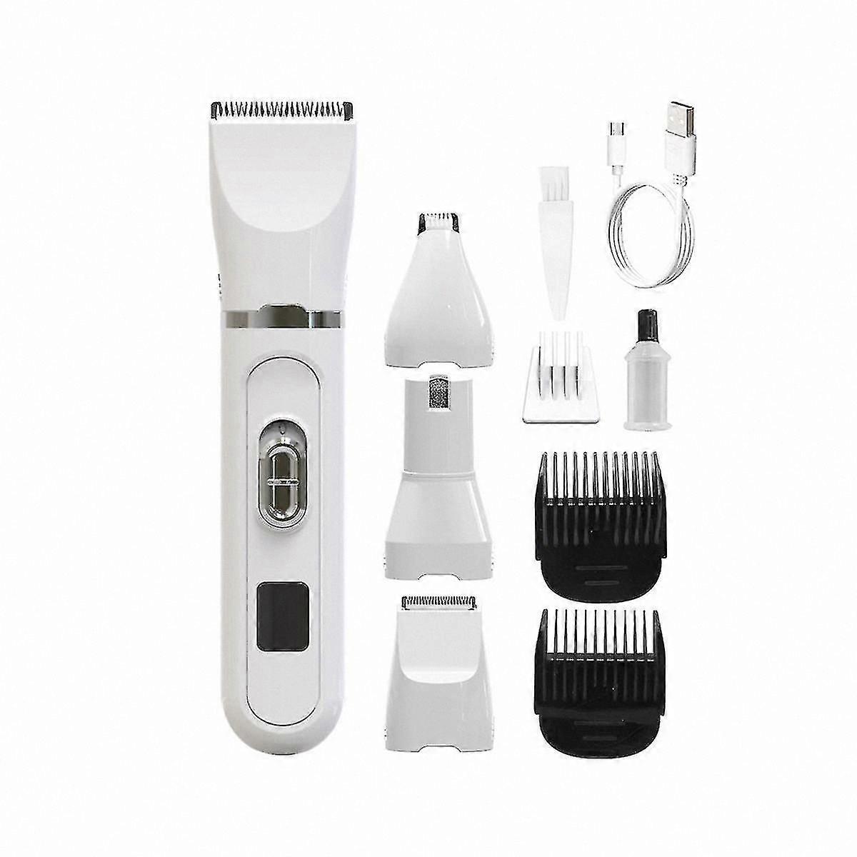 Four-in-One Electric Pet Nail Trimmer with Hair Removal Function Multifunctional Pet Grooming Tool