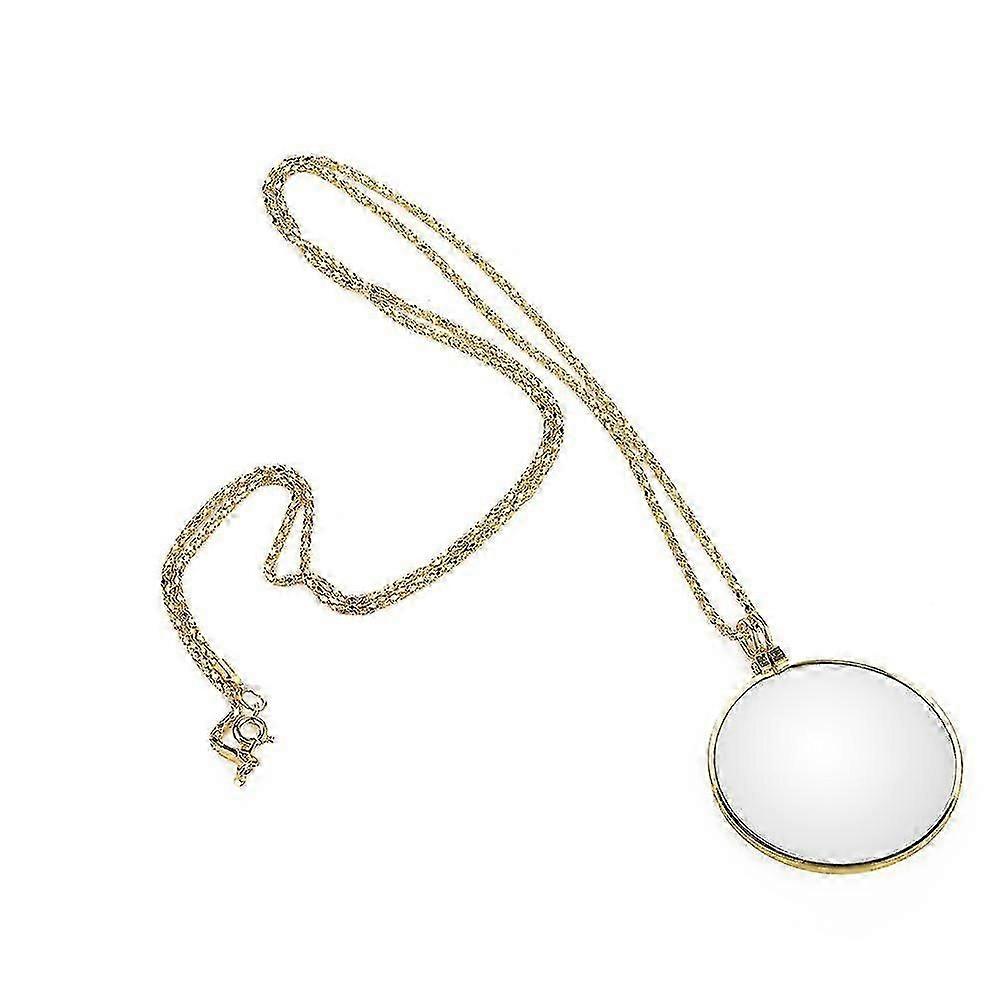 5x Lupe Monokel Linse Halskette Lupe Lupe (gold) TY