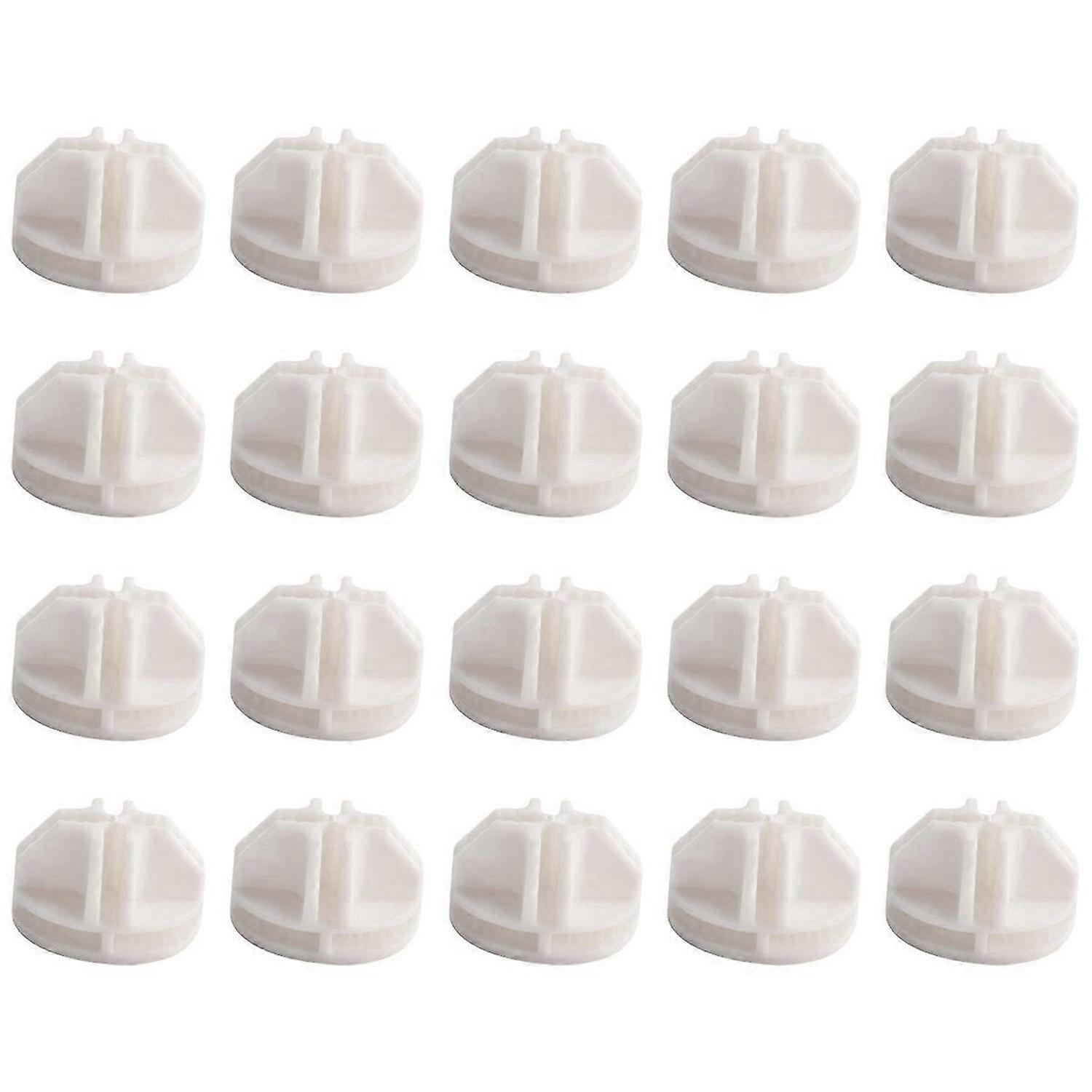 20 Pcs Grid Cube Connector ABS Connectors For Wire Shelving (White)