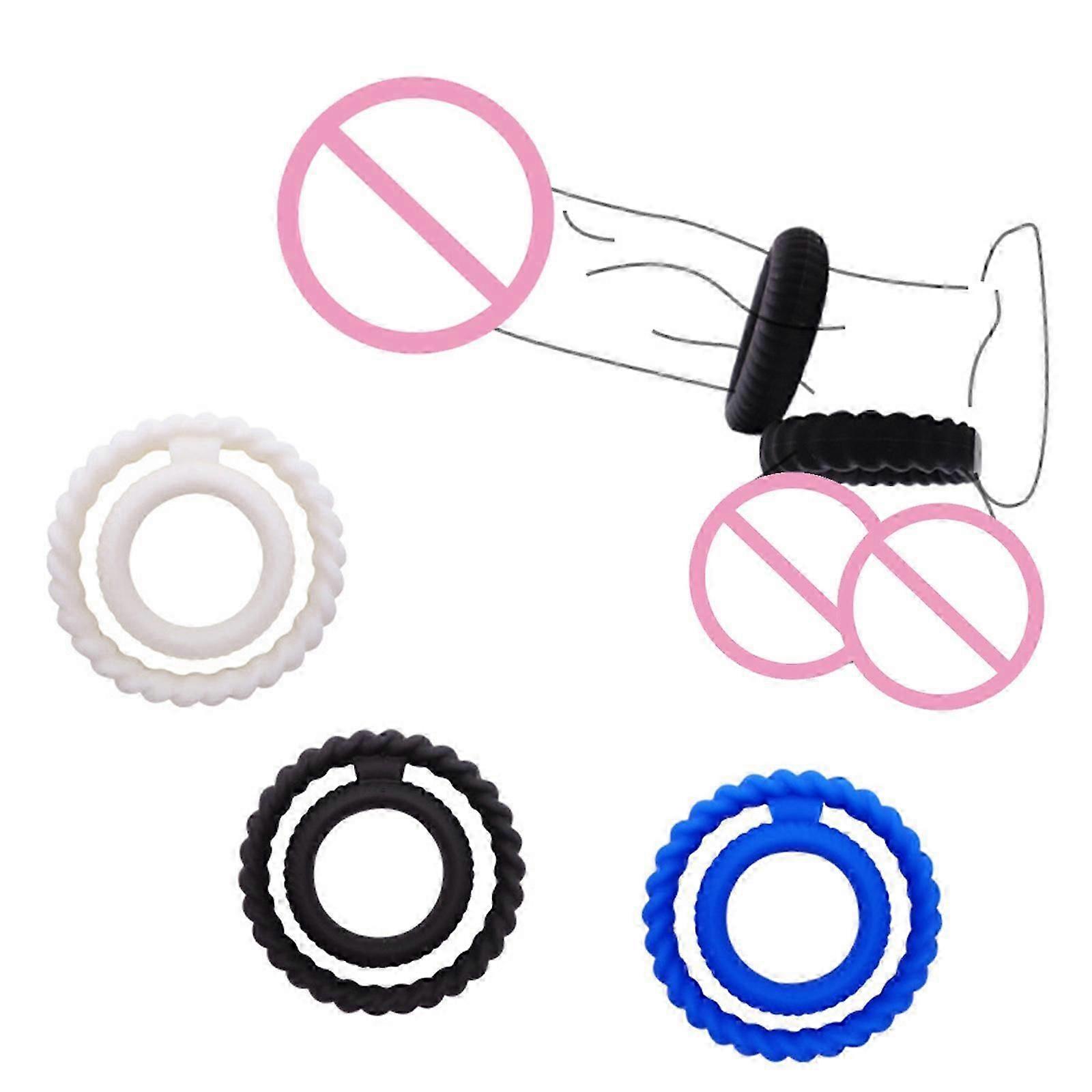 Penises Rings Silicone Penises Lock Rings Delay Ejaculation High Elasticity Time Lasting Cocks Rings Sex Toys For Men White