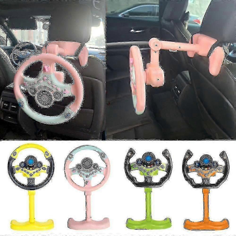 Electric Simulation Steering Wheel Toy Plastic Material Multiple Colors Available Early Education and Intelligence Development