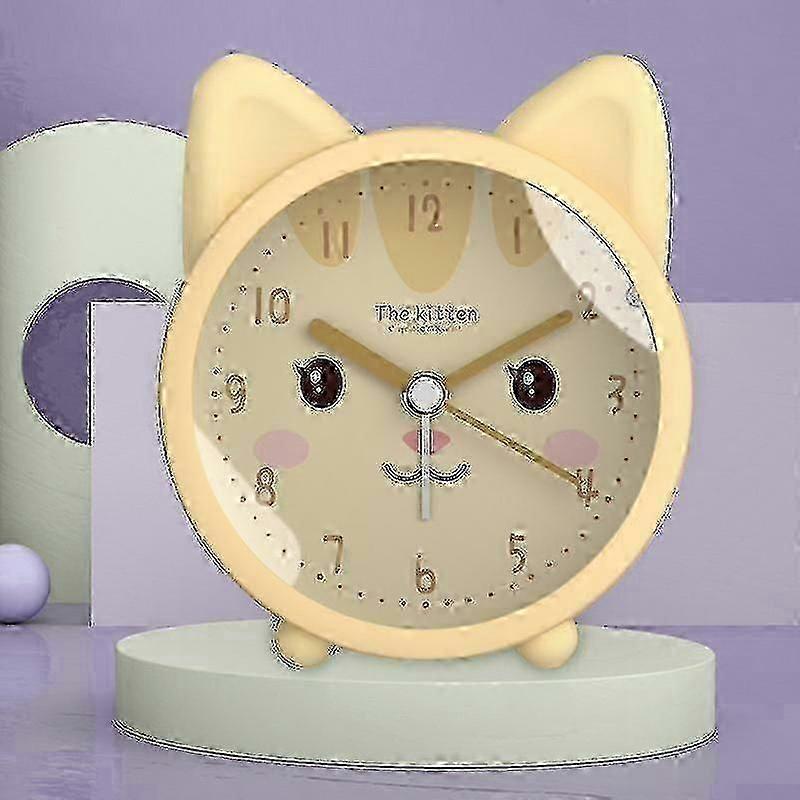Children's Digital Alarm Clock with Cat Design and Night Light Feature