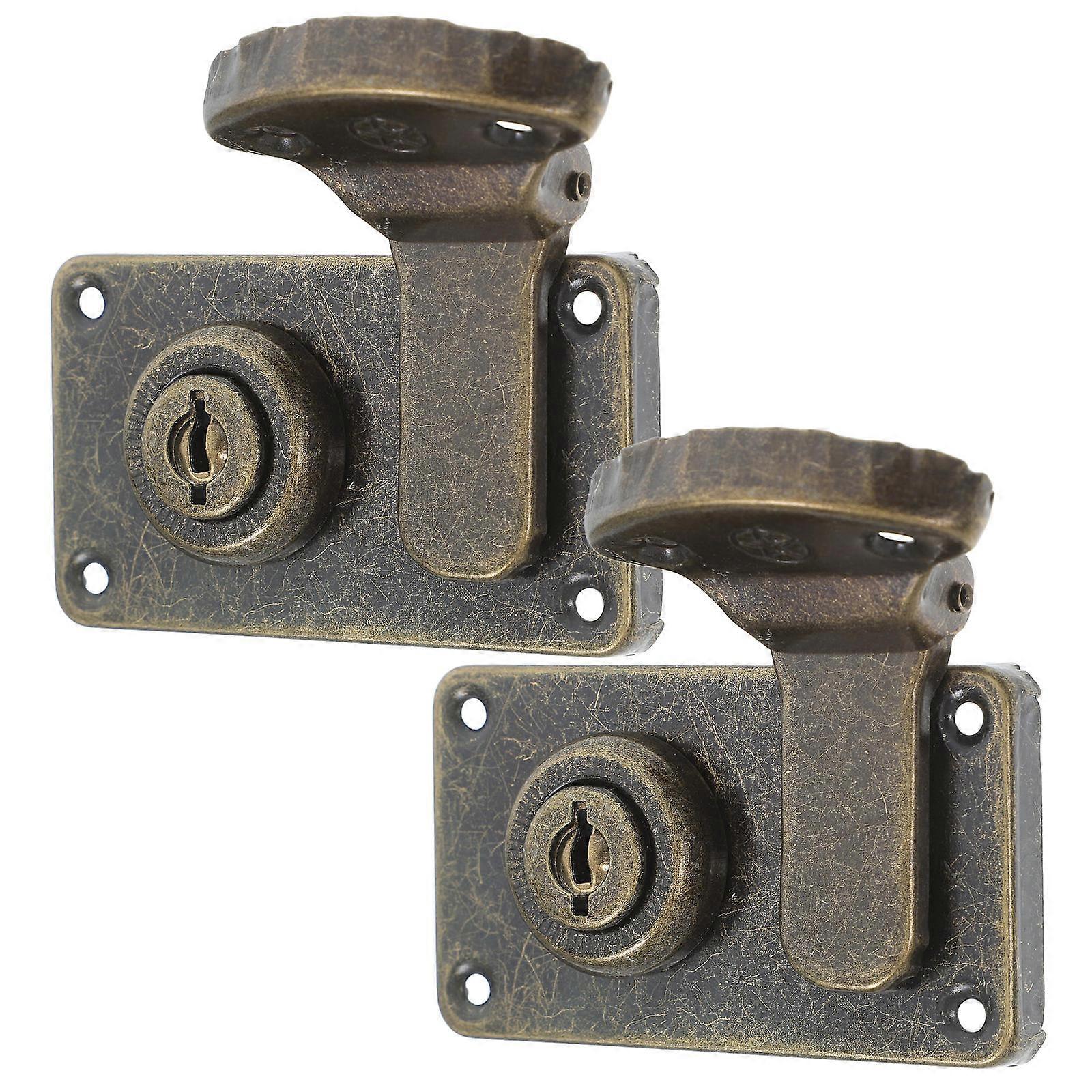 Bronze Decorative Suitcase Lock Hasps for Reliable Security 10Pcs Iron