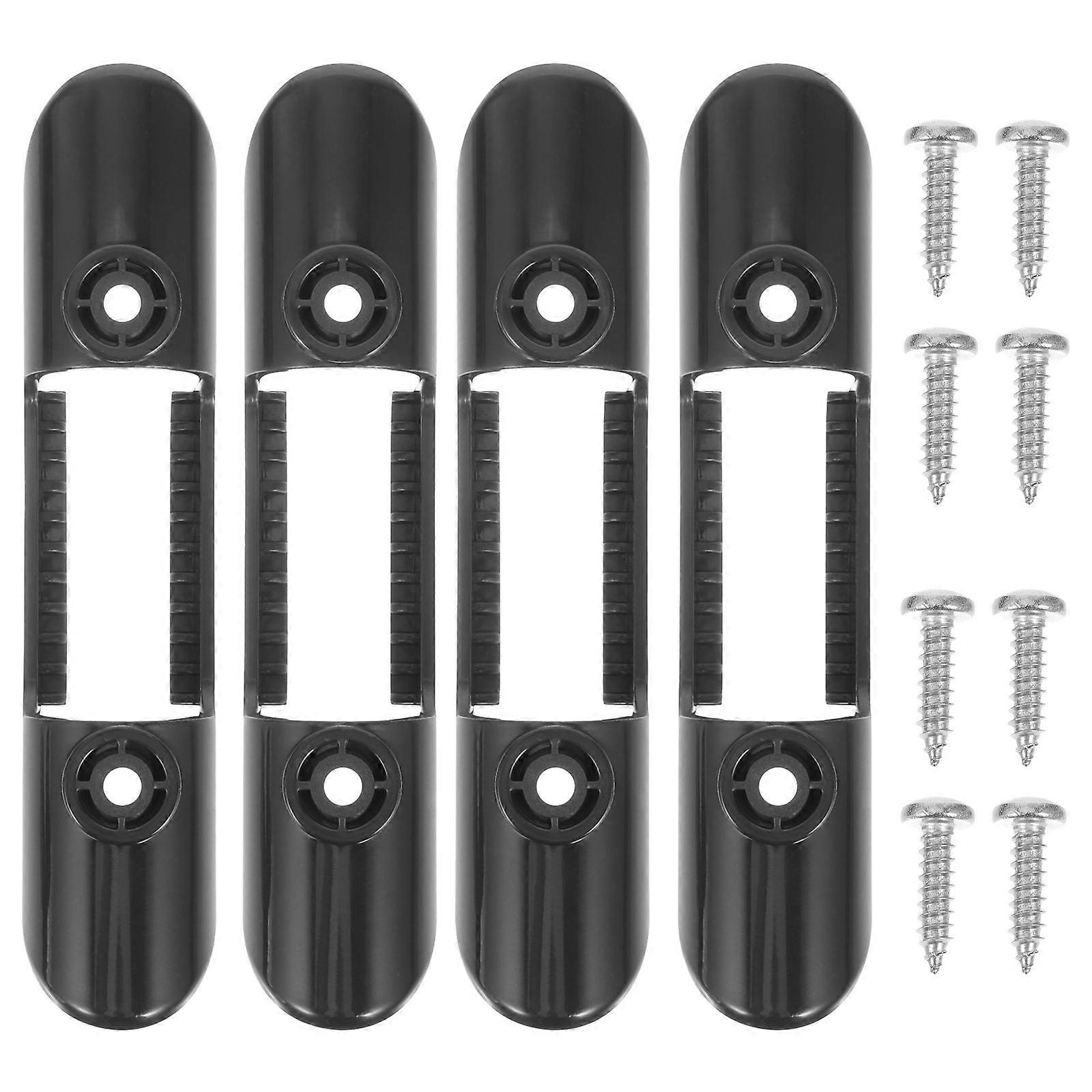 Universal Paddle Buckle Paddle Fixing Buckle for Canoes Black Plastic for Fixing Paddle 4 Sets