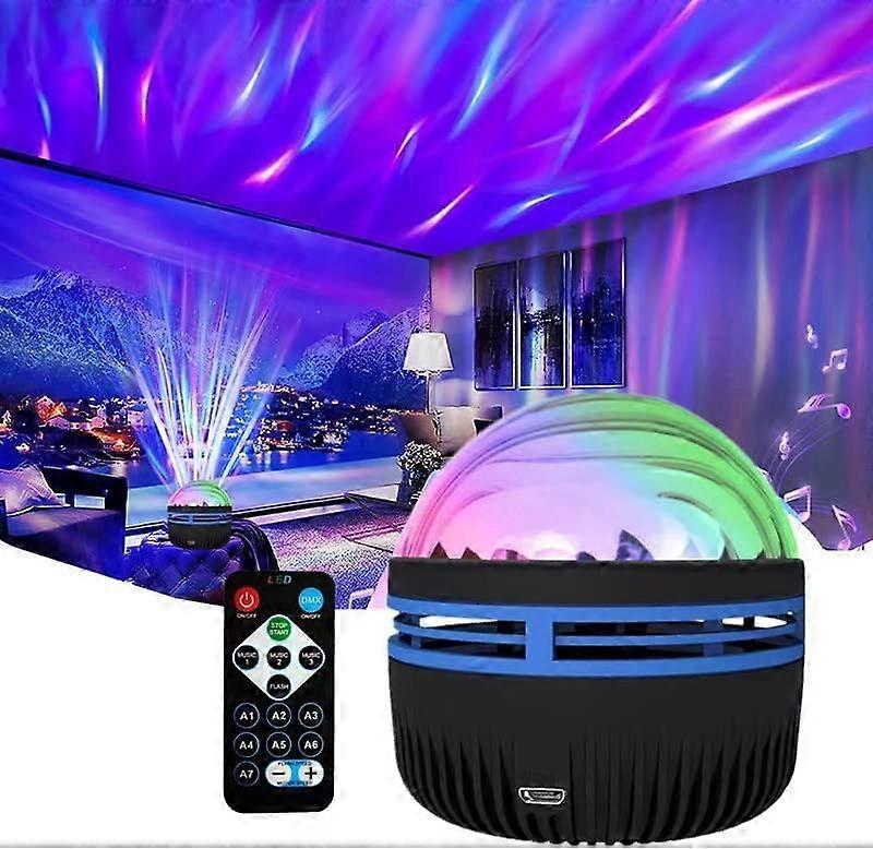 2 in 1 Northern Lights and Ocean Waves Projector Night Light With Remote Ocean Galaxy 14 Light Effects Baby Night Light