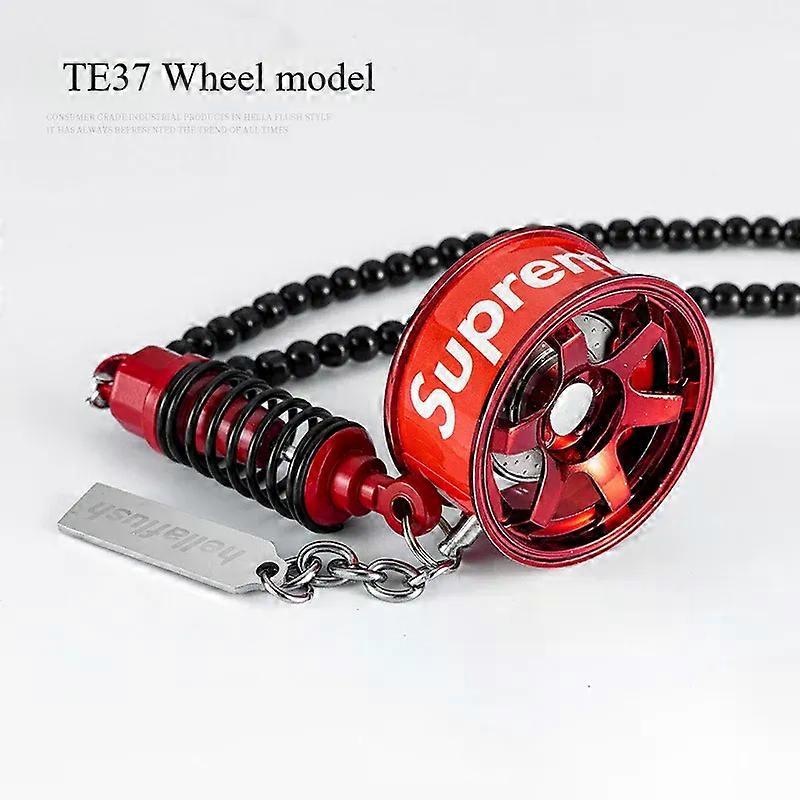 Ciondolo per specchietto retrovisore auto, decorazione per interni auto, ciondolo per ruota in alluminio con ammortizzatore, accessorio da appendere.