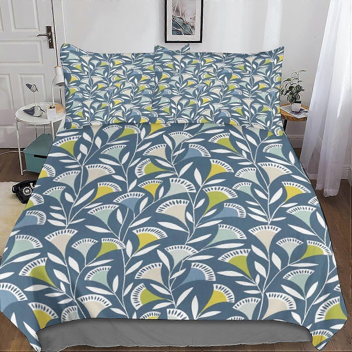 A402 Simple Bedding Housse de Couette, Imprimé 3D Motif Imprimé Housse De Literie Ensembles, Ensemble de Housse de Couette en Microfibre avec Taies d’Oreiller 3 Pièces, pour Childre