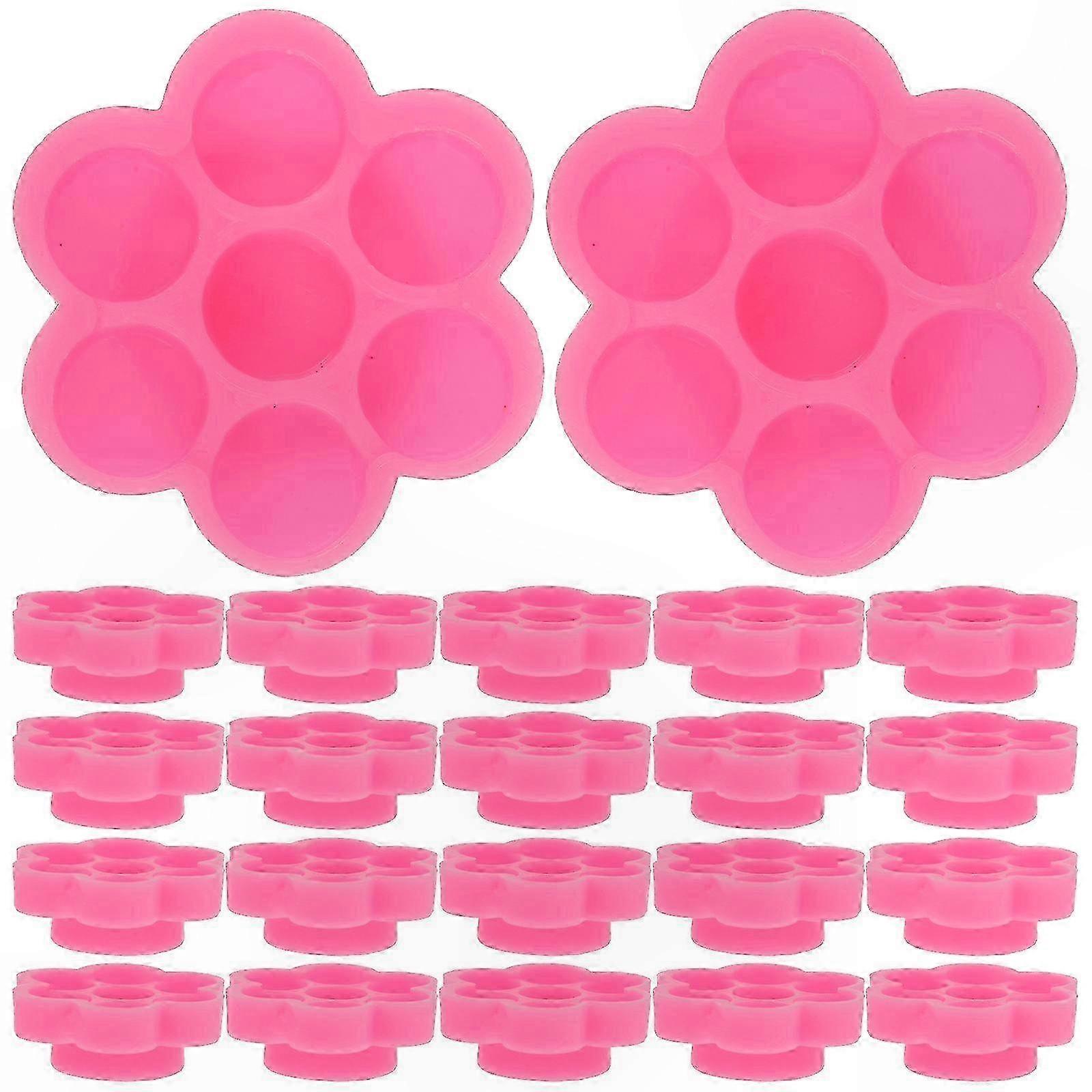 200Pcs False Lash Applicator Rings Disposable Adhesive Holders for Liquid Storage