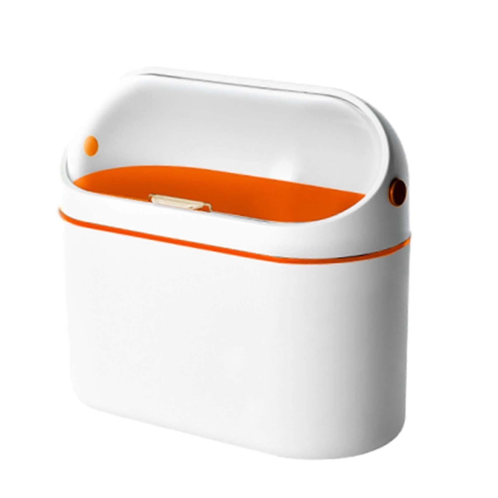 Mini Trash Can With Lid, Small Desk Countertop Garbage Can, Removable Waste Basket for Bathroom, Up Counter Lint Bin
