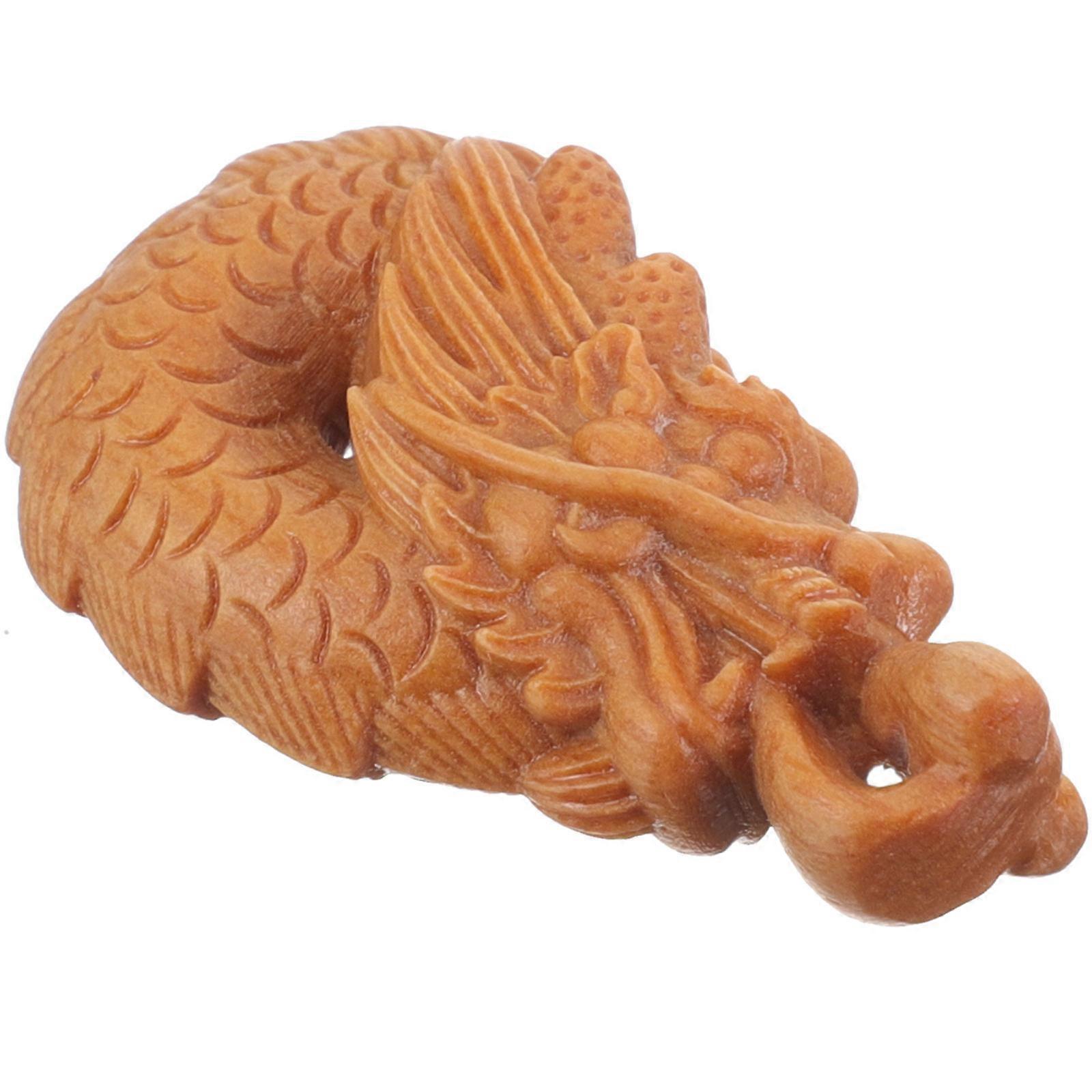 Retro Style Wood Dragon Hanging Ornament for Decoration 4Pcs Set