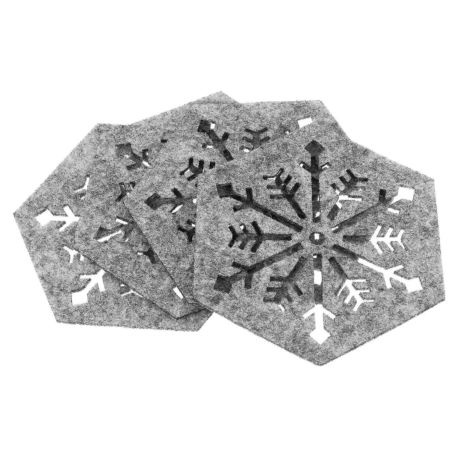 Christmas Table Decor Cloth Place Mats Hexagon Style for 8Pcs Party Use