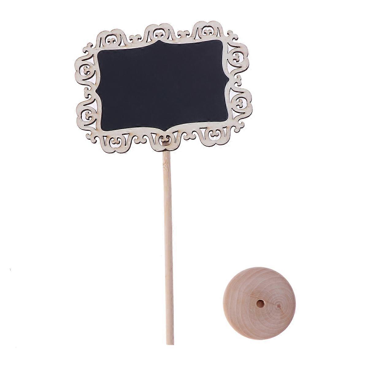 Rectangular Chalkboard Table Signs Ideal For Dinner Party Birthday Celebrations 4.3 X 11 X 20.5 Cm Decoration 16 Pcs