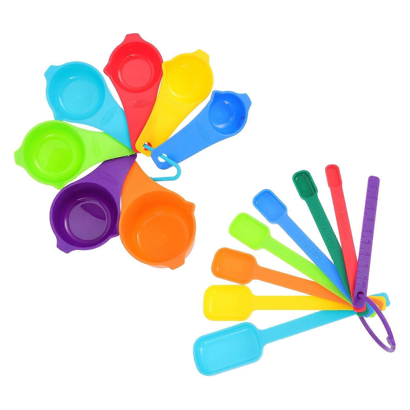Plastic Measuring Spoons Baking Measurement Kitchen Use 6.3X3.5X2.2in Flexible 1 Set