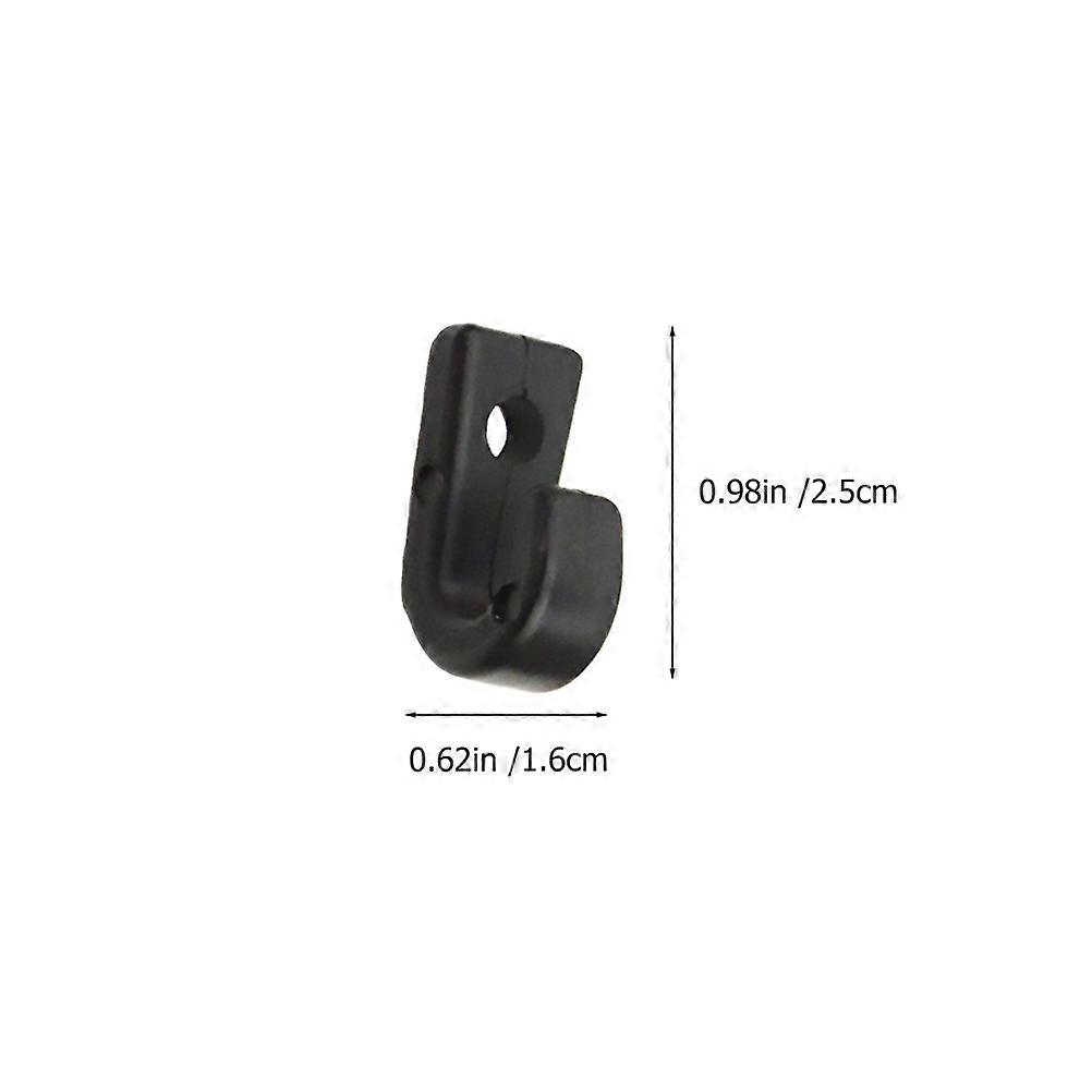 3 Sets Lashing Hook With Rivet For Canoe 36-Pcs Black J-Shaped Outdoor Enthusiasts Equipment
