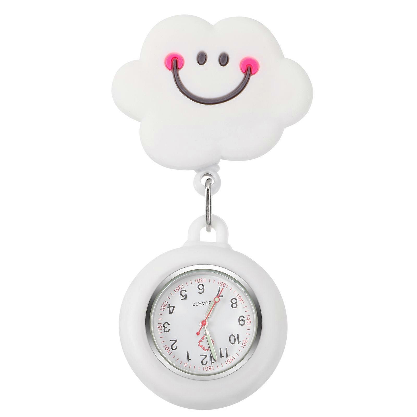 Nurse Pocket Watch Telescopic Function for Nurses 3Pcs White