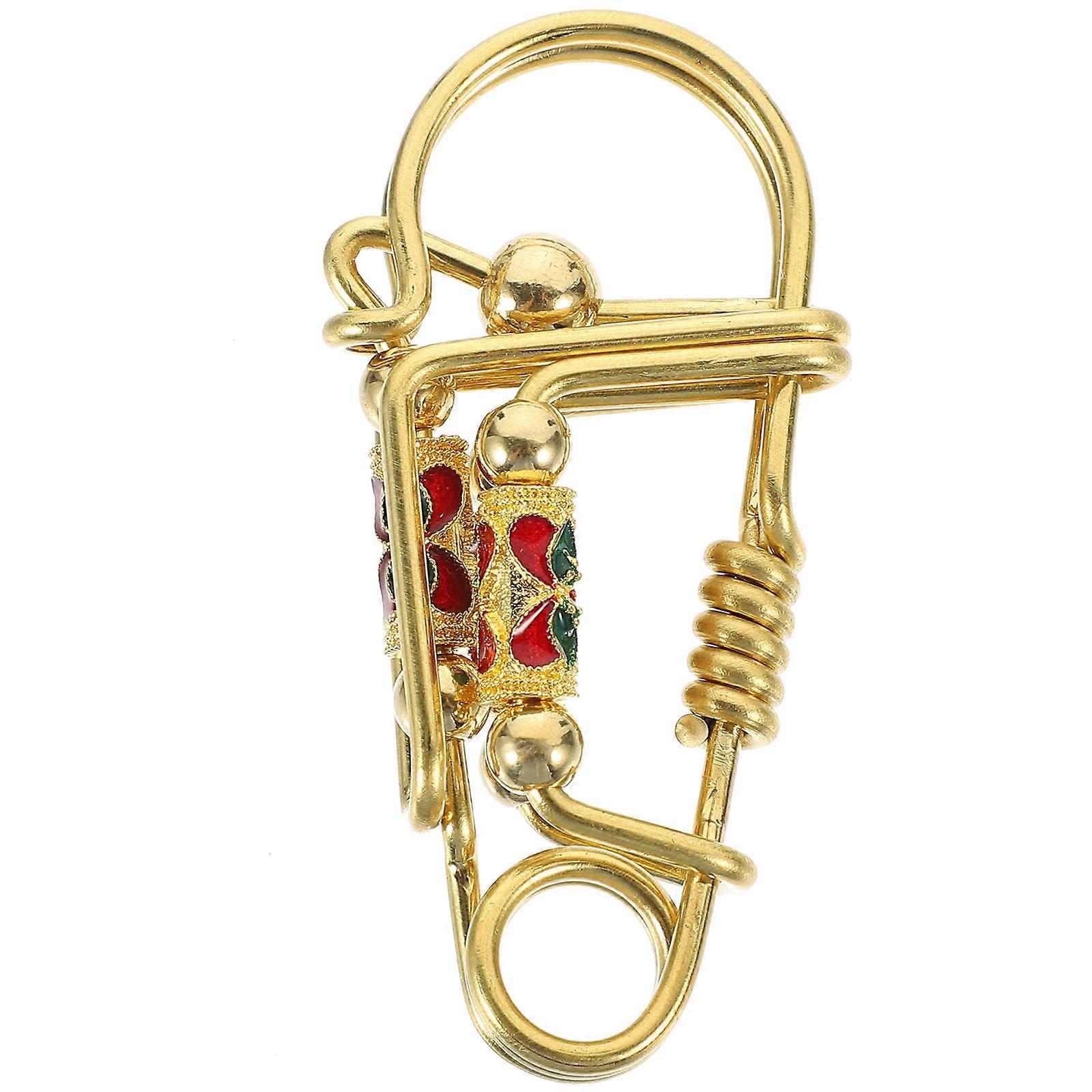 Carabiner Keychains Brass Keychain Hook Metal Keychain 3Pcs Set for Keys
