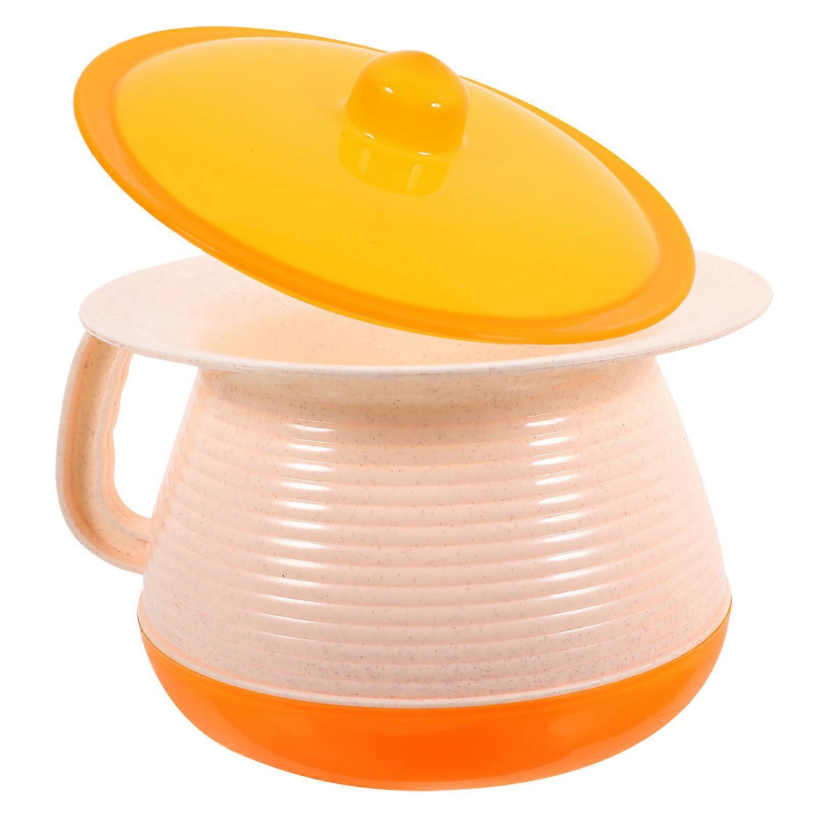 Non-Slip Urinal Bucket Potty with Cover for Caregivers 1Pack
