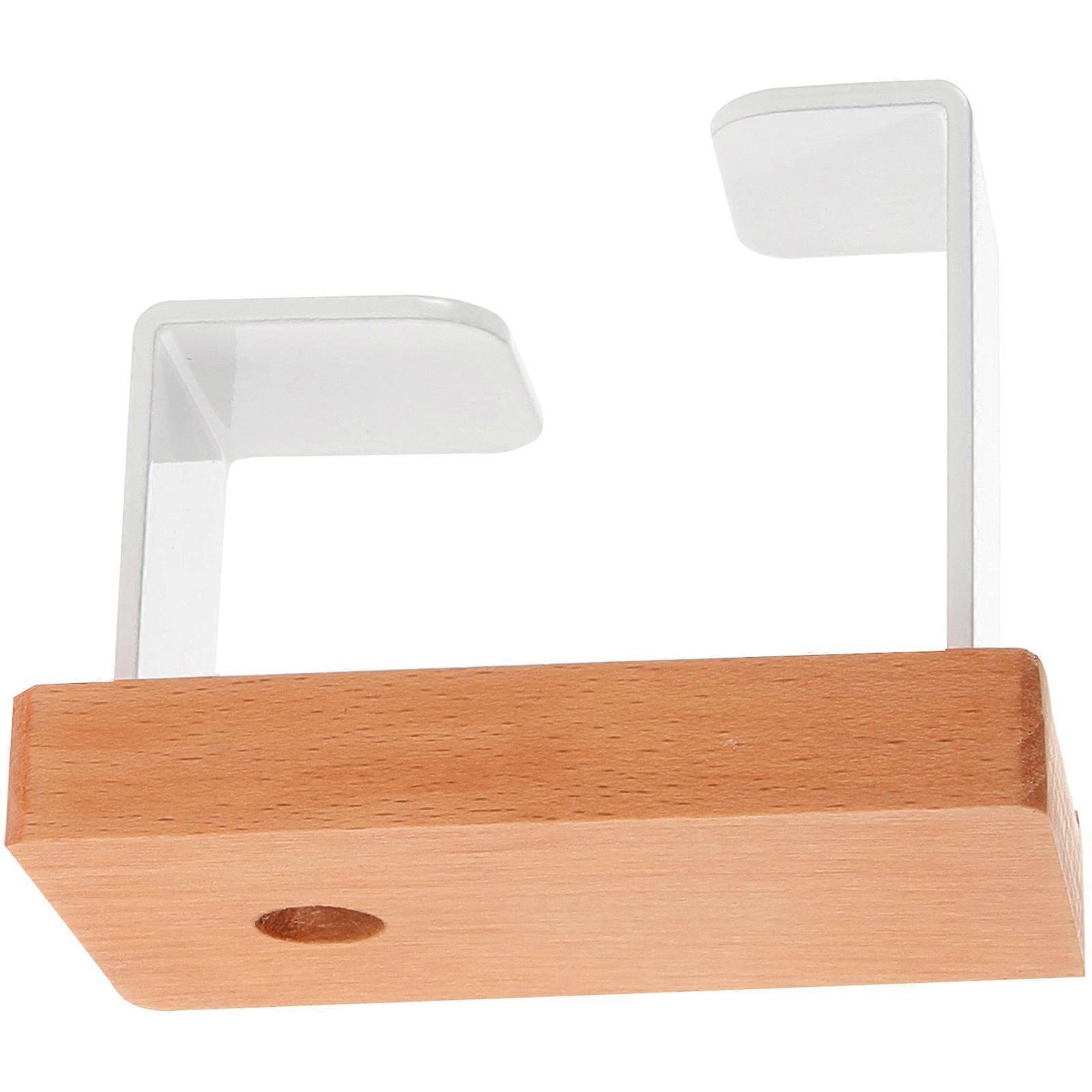 Wall Mounted Hook 4Pcs Rectangular Towel Storage for Bathroom Home Organization Simple Design White