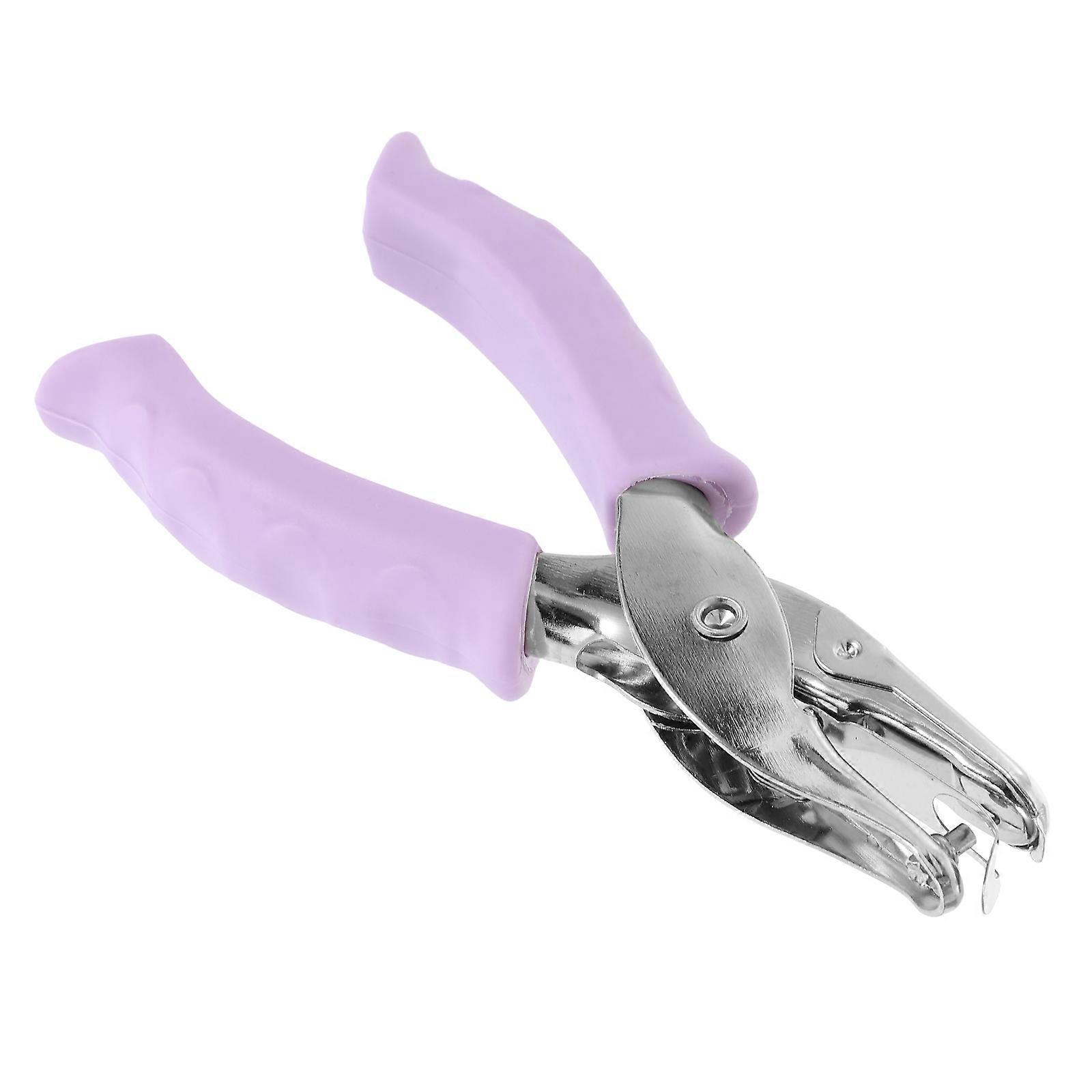 Round Hole Puncher Tool For Crafting Portable Design Suitable For Office Work Purple Color 1Pack