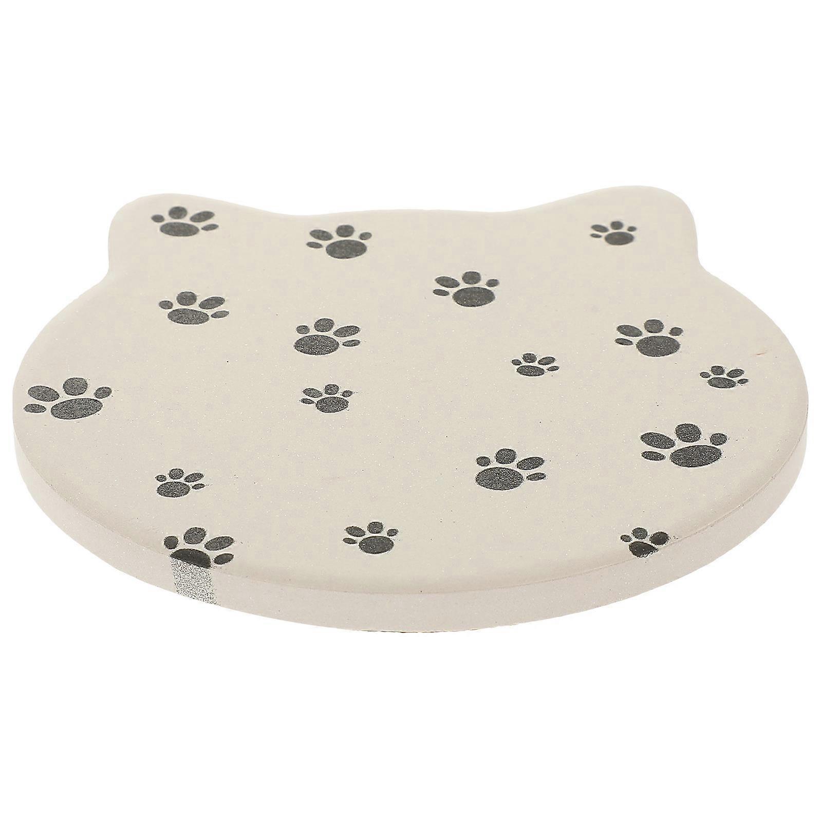 Cute Cat Cup Coaster For Table Use Cat Shape Home Use Decorative Cup Cushion 10.4X10.3X0.5CM 1Pcs