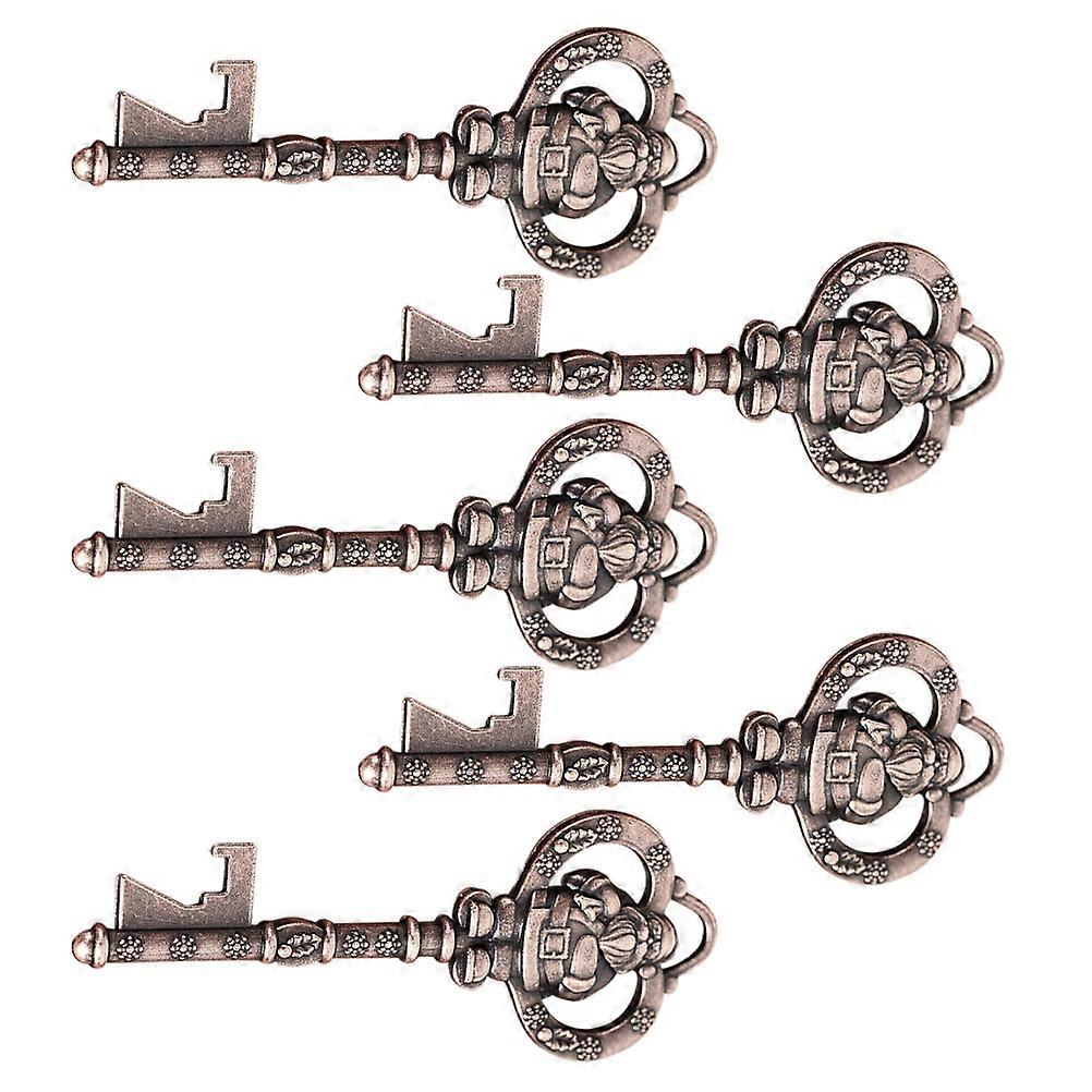 Multipurpose Key Shaped Bottle Openers For Home Use Bags Brown 10Pcs Retro Style Key Decoration