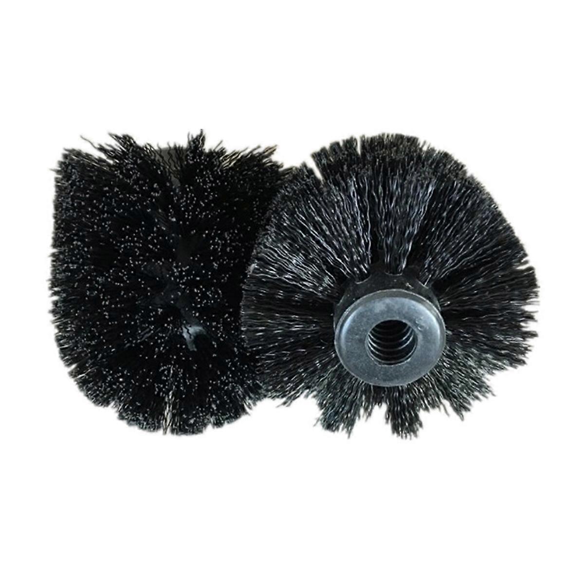 Brush Toilet Brush Replacement for Cleaning 4Pcs Black Plastic Material