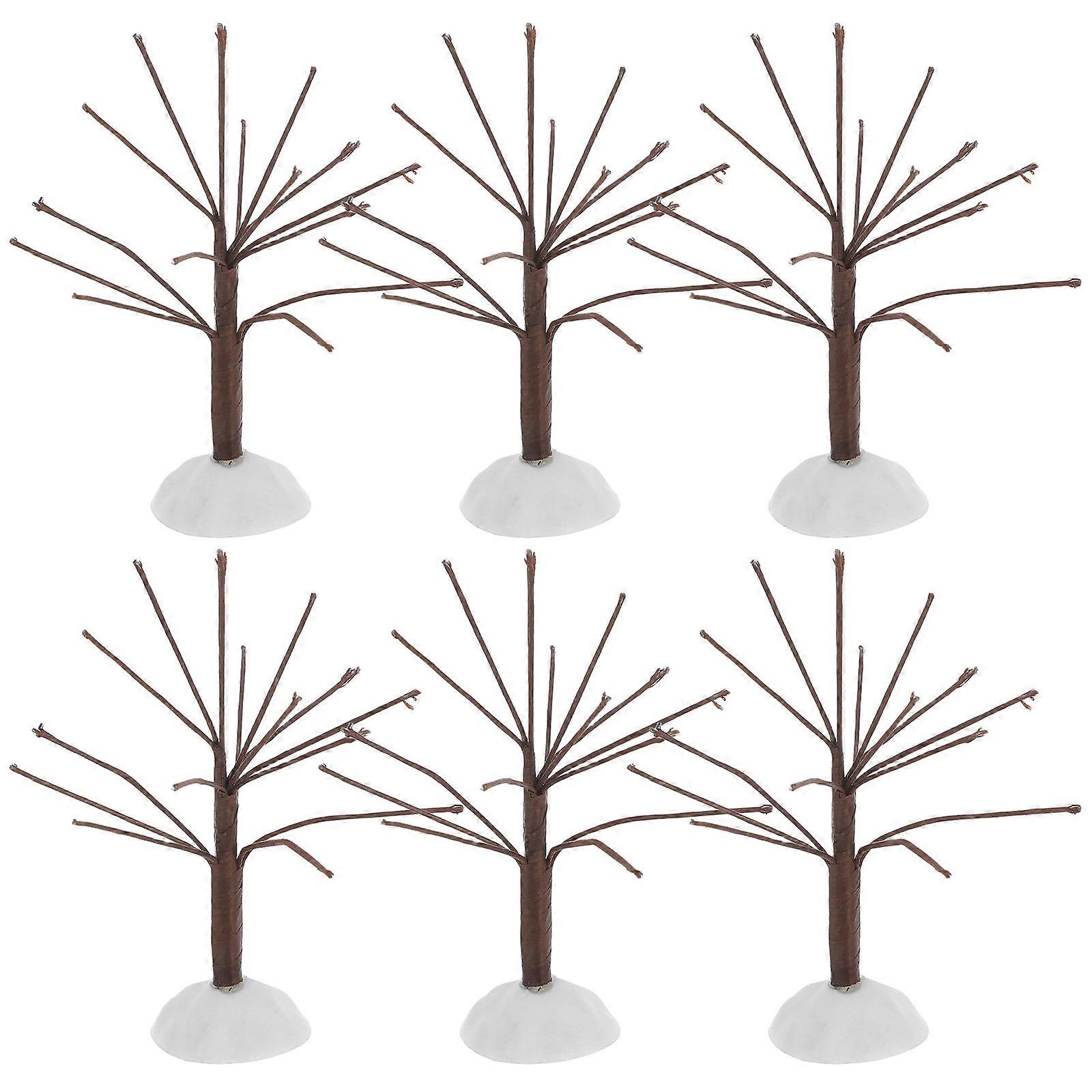 Mini Decor Trees for Decor 24Pcs Artificial Bonsai Tree Coffee Color