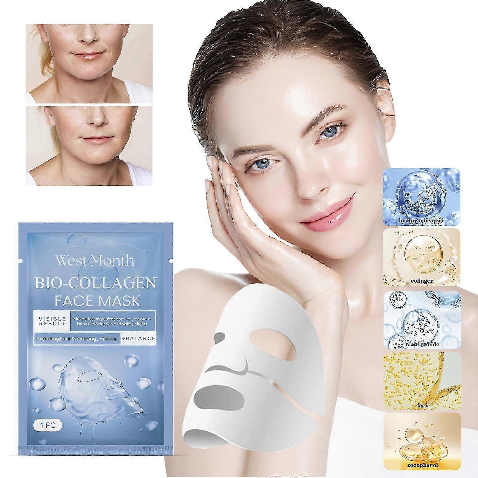 Bio Collagen Mask, Bio-collagen Real Deep Mask, Hydrating Overnight Bio Collagen Mask, Pore Minimizing, Elasticity Improvement